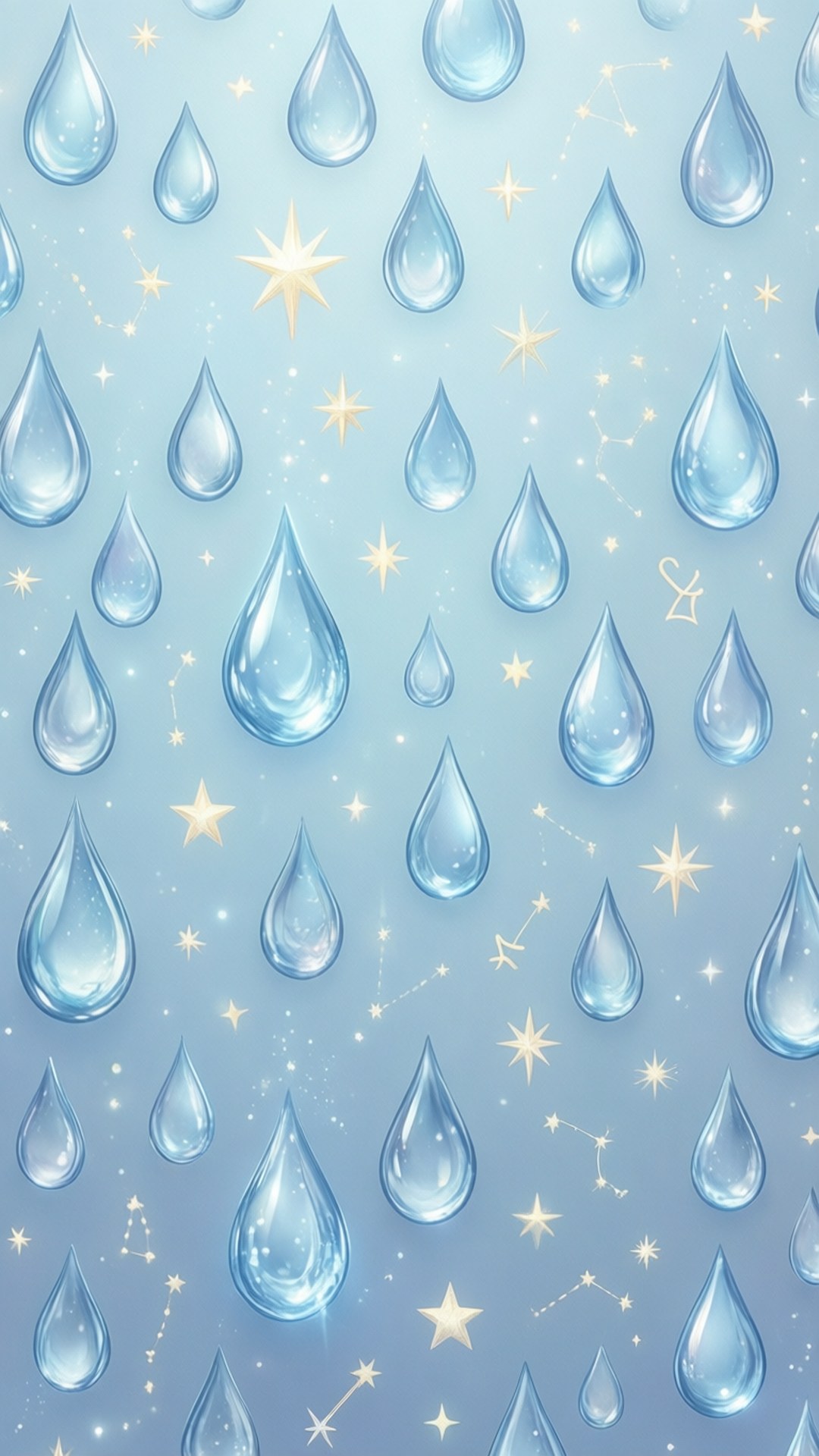 柔和水瓶座水滴 壁紙