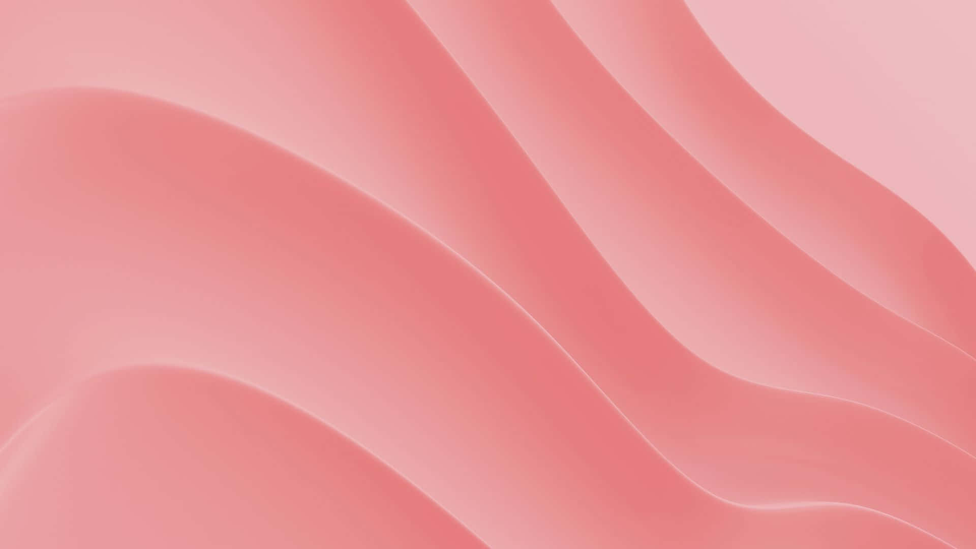 Pink Abstract 桌布 壁紙 — 柔和流動的粉紅色波浪，以溫柔的漸變和流暢的曲線營造出寧靜的抽象背景。