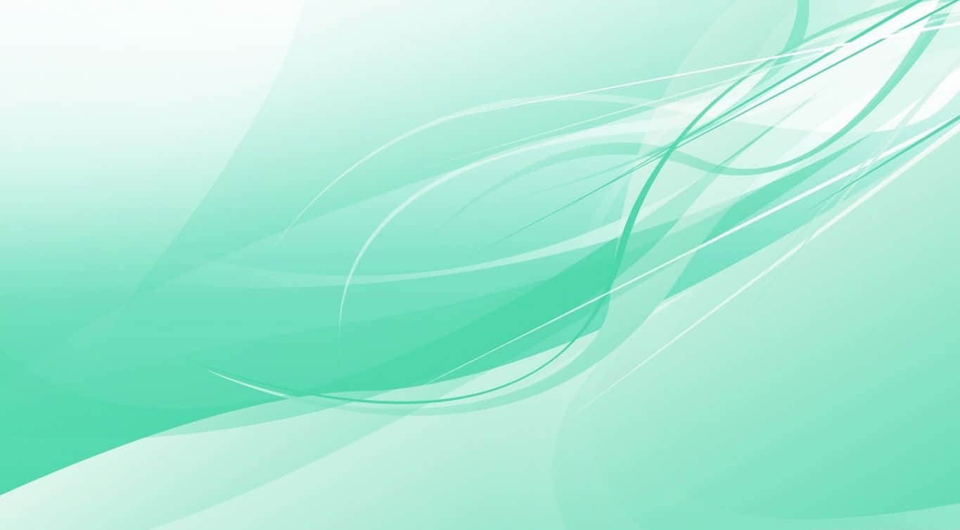Aqua 桌布 壁紙 — 柔和流動的藍綠色和白色抽象線條，營造出寧靜簡約的數位背景。