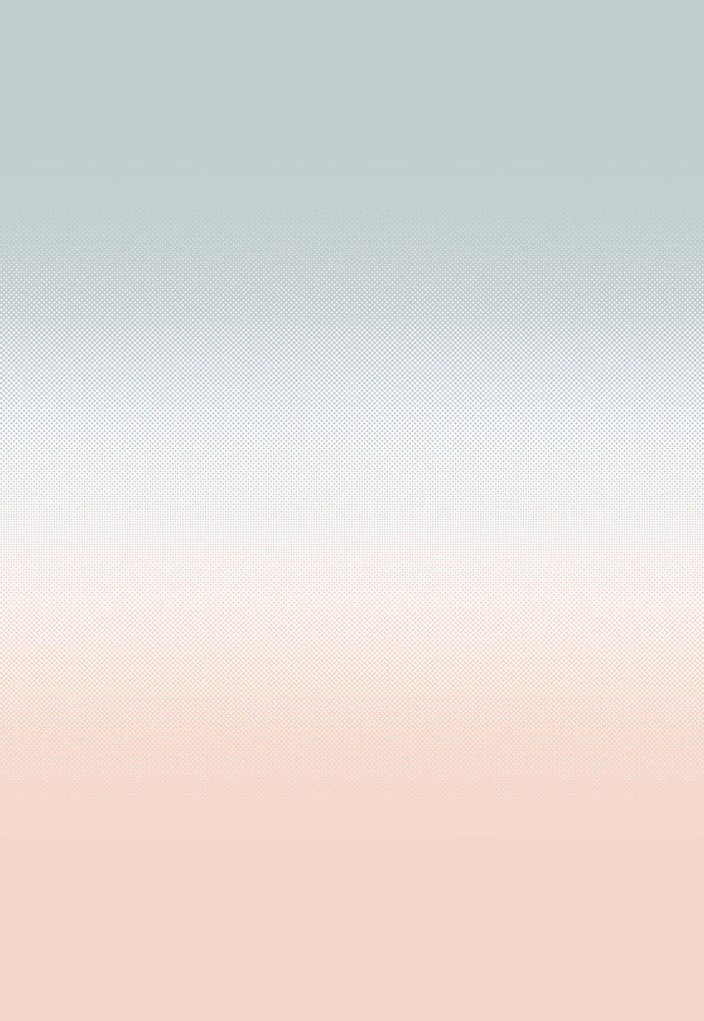 Grey And Pink 桌布 壁紙 — 柔和漸層壁紙，從淡藍色過渡到溫暖的蜜桃色，帶有細微的半色調點狀紋理。