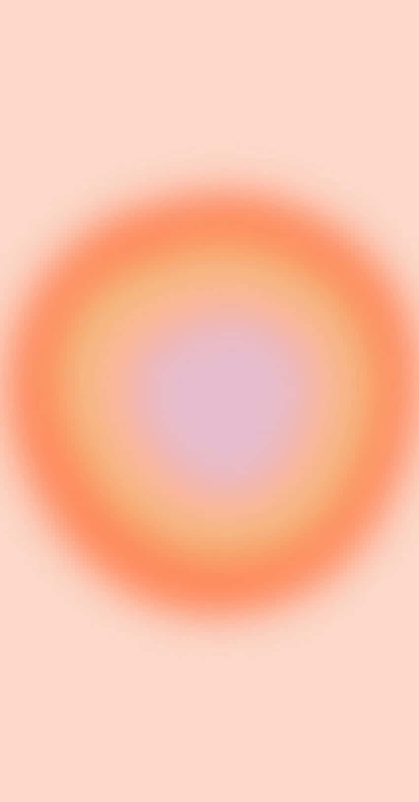 Circle 桌布 壁紙 — 柔和漸變圓圈在淡粉紅色背景上散發出溫暖的桃色和橙色色調。