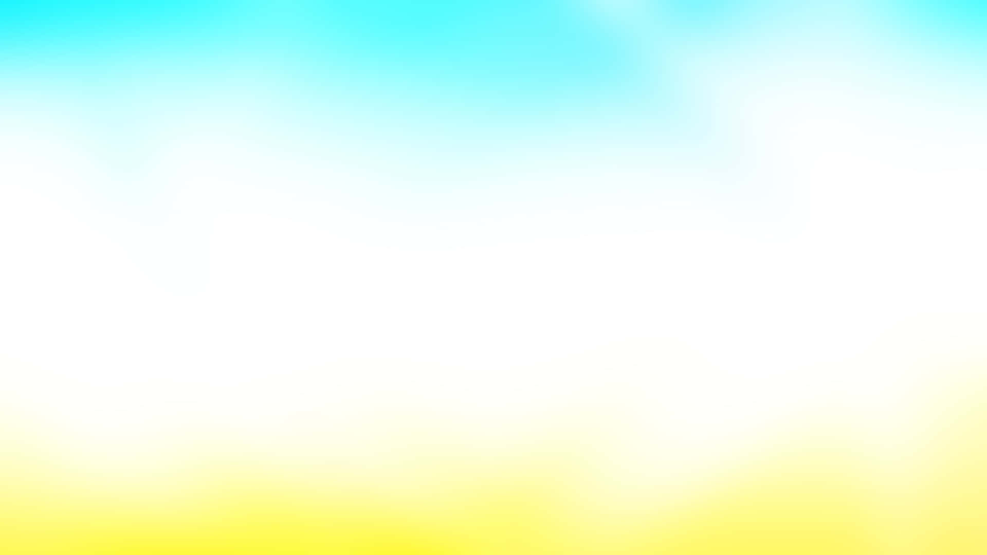 Vector Abstract Blue And Yellow Background 壁紙 — 柔和漸變天空，從頂部的青色過渡到底部的黃色，中間有明亮的白色中心。