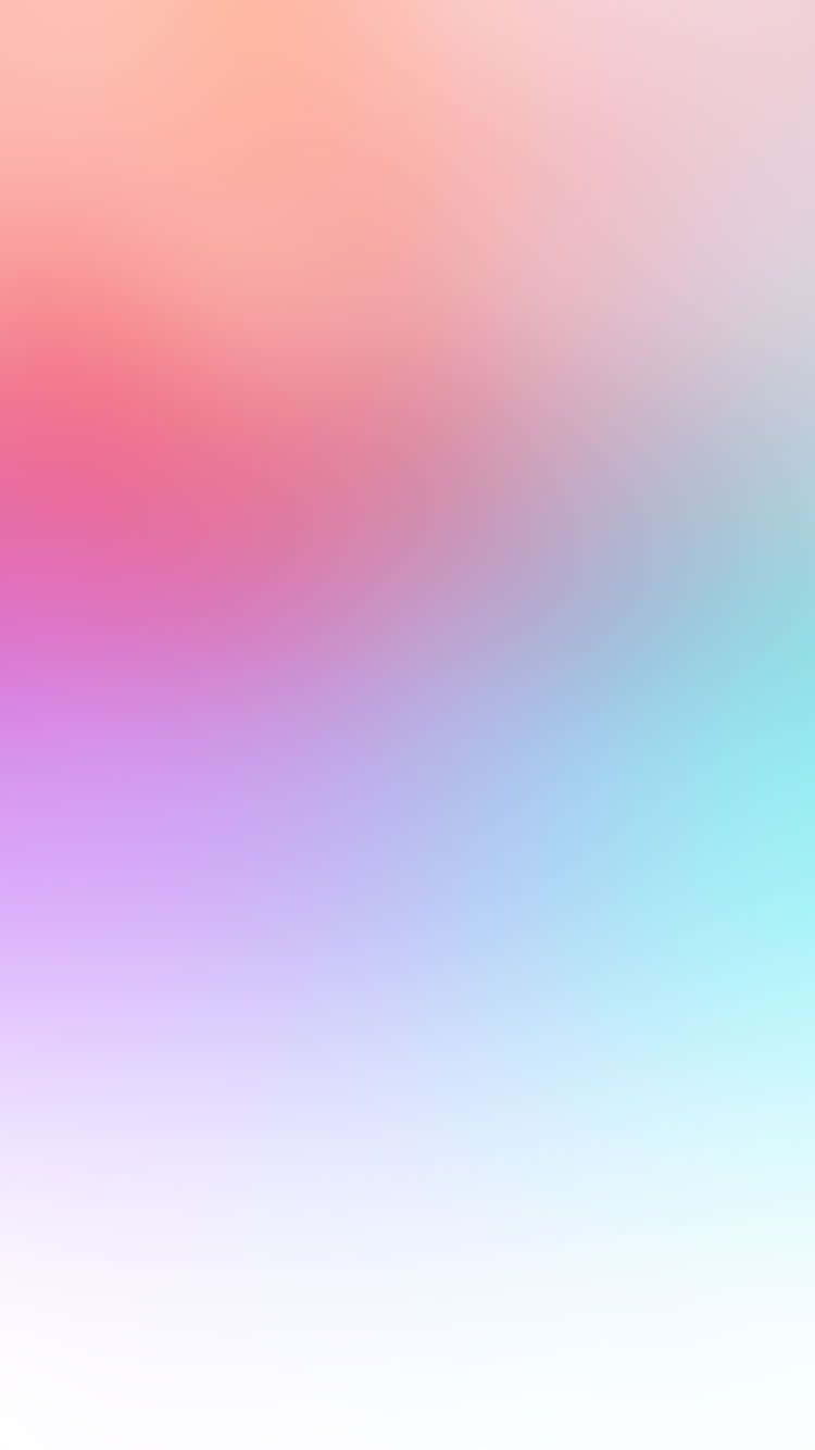 粉紅色 iPhone 桌布 壁紙 — 柔和漸變桌布，將粉紅、紫色和青色色調融合成夢幻抽象流動。