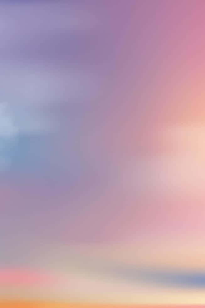 桌布 壁紙 — 柔和漸變的天空，從薰衣草藍過渡到蜜桃粉紅，伴隨著日落時分的縷縷雲彩。