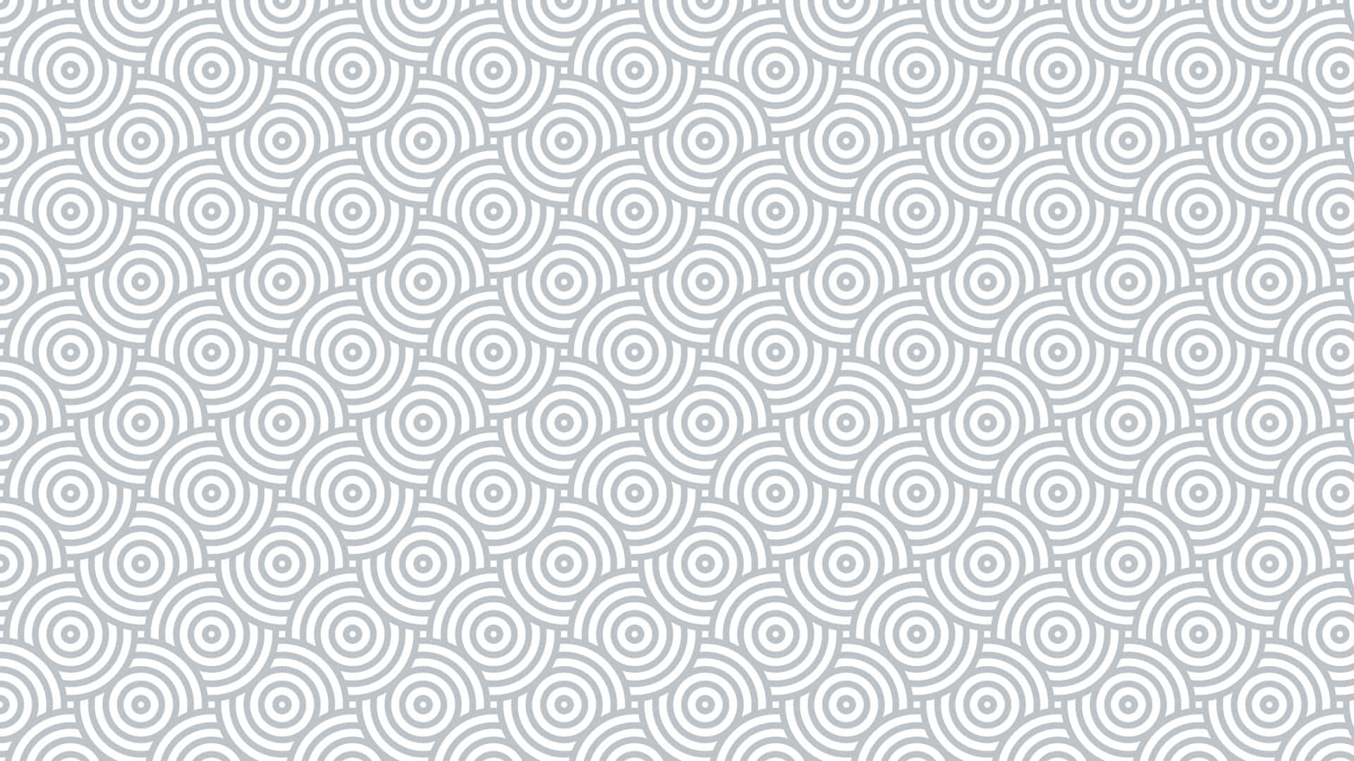 White Pattern 桌布 壁紙 — 柔和灰色調的同心圓無縫圖案，營造出節奏感十足的幾何壁紙設計。