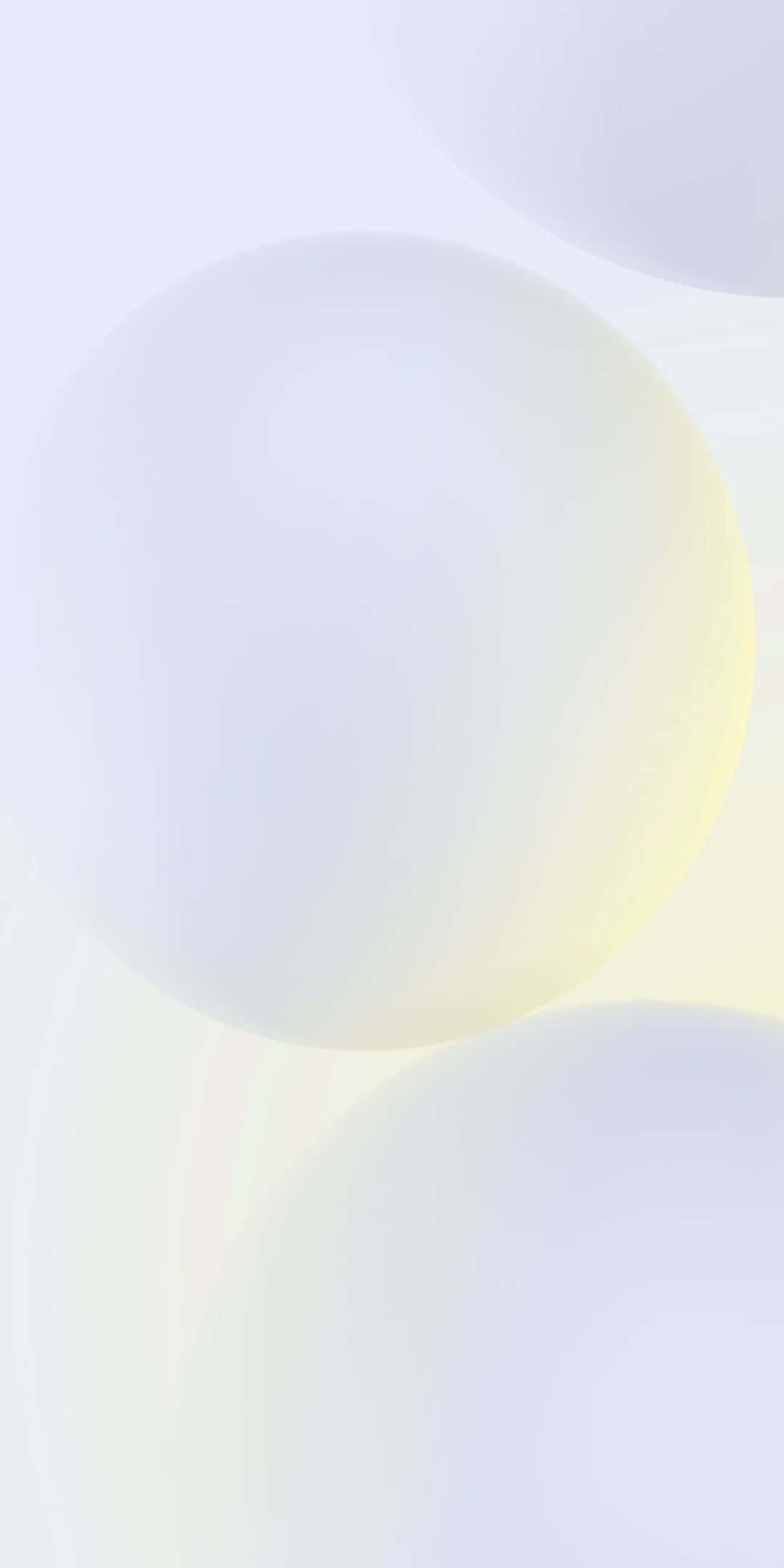 Pixel 3 Amoled 桌布 壁紙 — 柔和發光的球體漂浮在淡紫色和黃色的漸變中，背景朦朧。