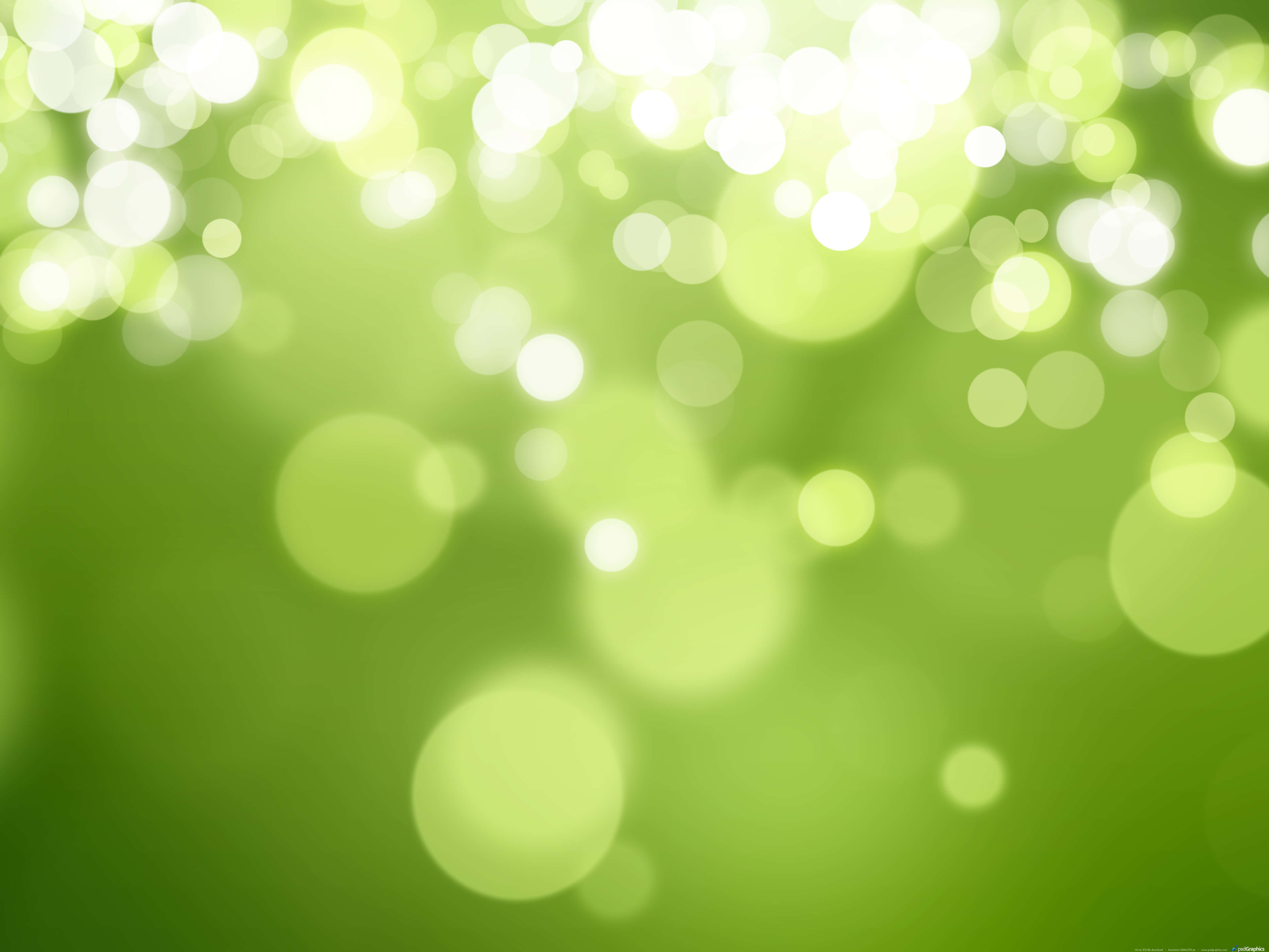 Nature Green 桌布 壁紙 — 柔和發光的綠色散景燈光在漸變背景上閃爍，營造出夢幻空靈的氛圍。