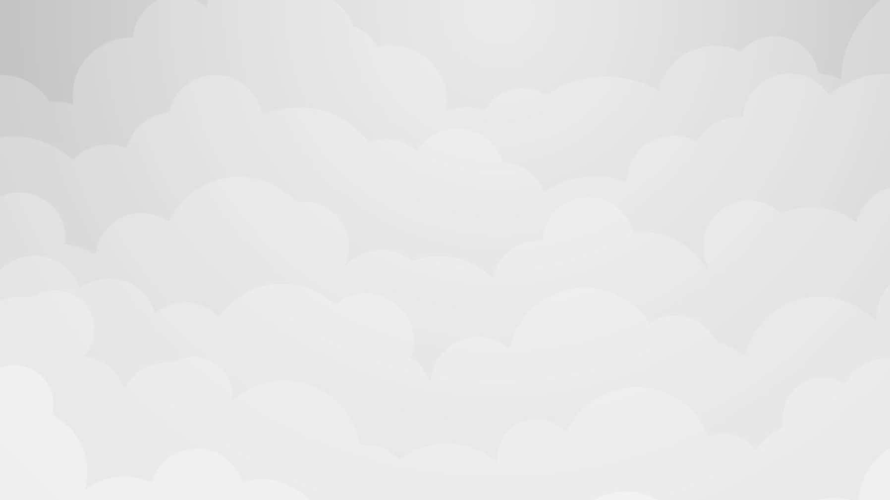 White Cloud 桌布 壁紙 — 柔和的分層雲朵以柔和的灰色調營造出平靜的抽象天空背景。