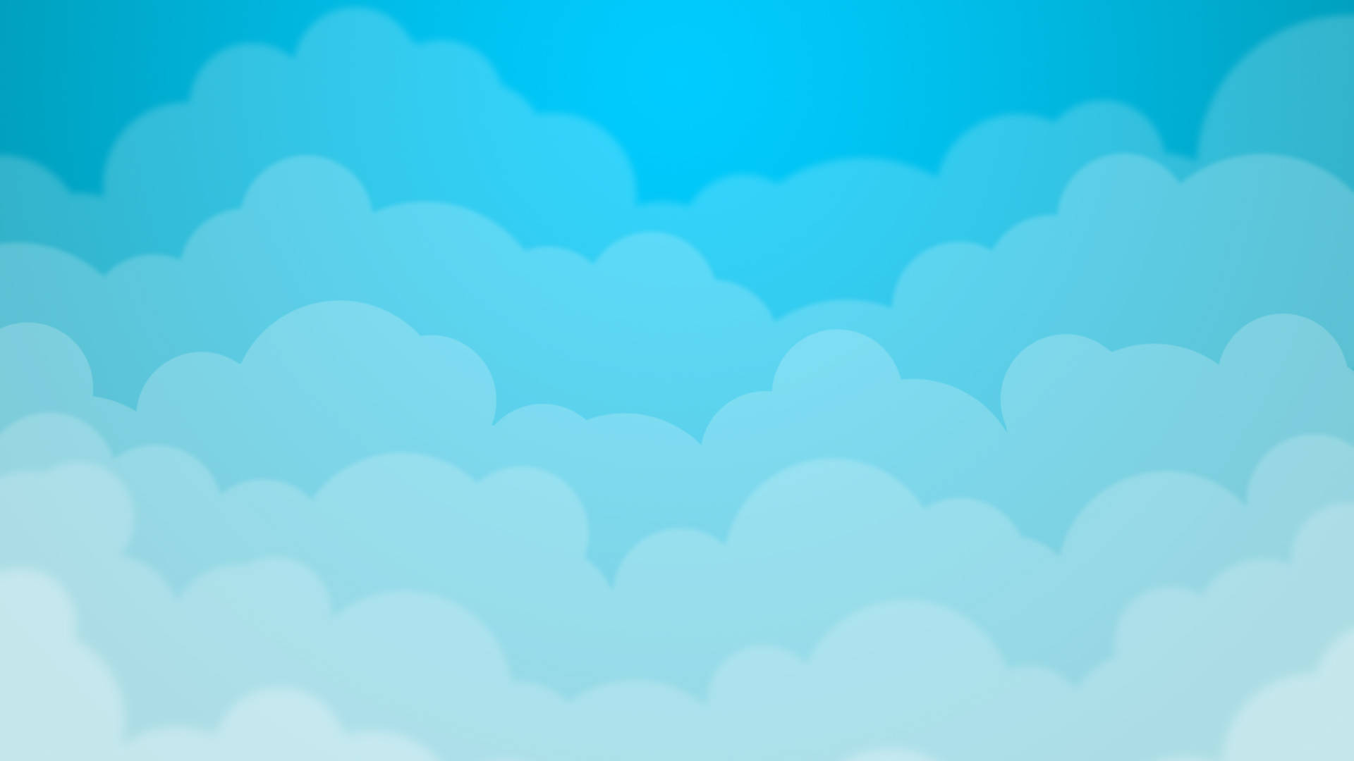 Webex 桌布 壁紙 — 柔和的分層雲朵在漸變藍色調中輕輕飄過晴朗的天空。