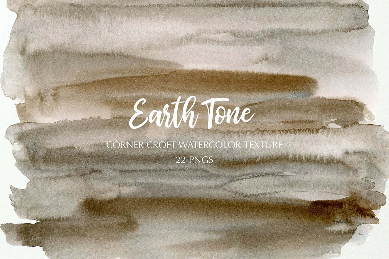 Watercolor Texture 桌布 壁紙 — 柔和的大地色調水彩筆觸，以棕色和灰色營造出帶有層疊水洗效果的紋理抽象背景。