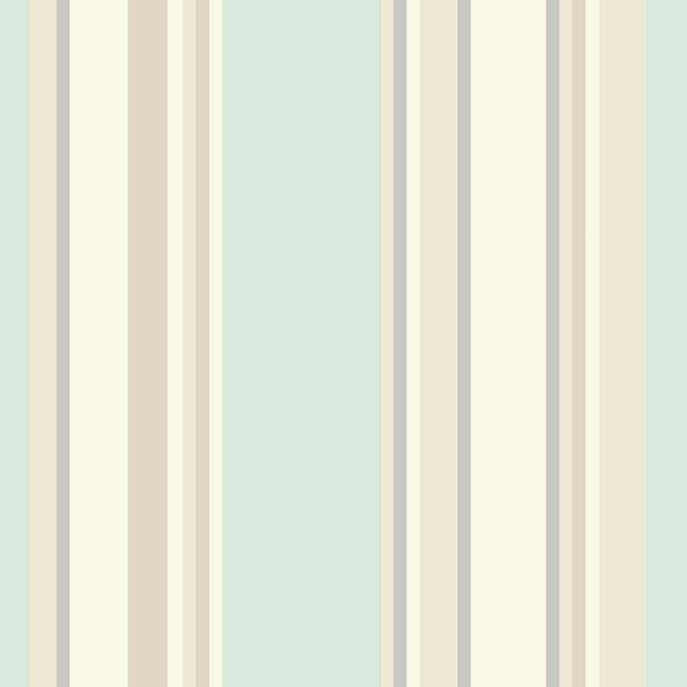 Pastel Striped 桌布 壁紙 — 柔和的奶油米色和薄荷綠色的垂直條紋營造出平靜優雅的壁紙圖案。