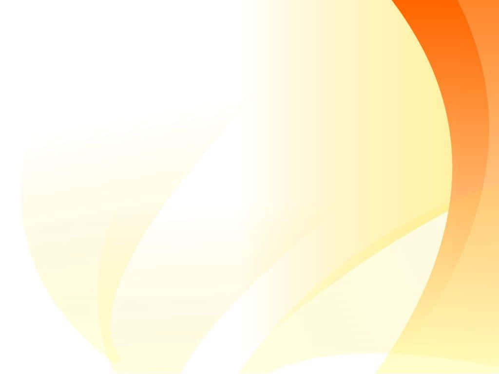 Powerpoint 桌布 壁紙 — 柔和的抽象曲線，呈現溫暖的黃色和橙色光芒，背景為明亮的白色。