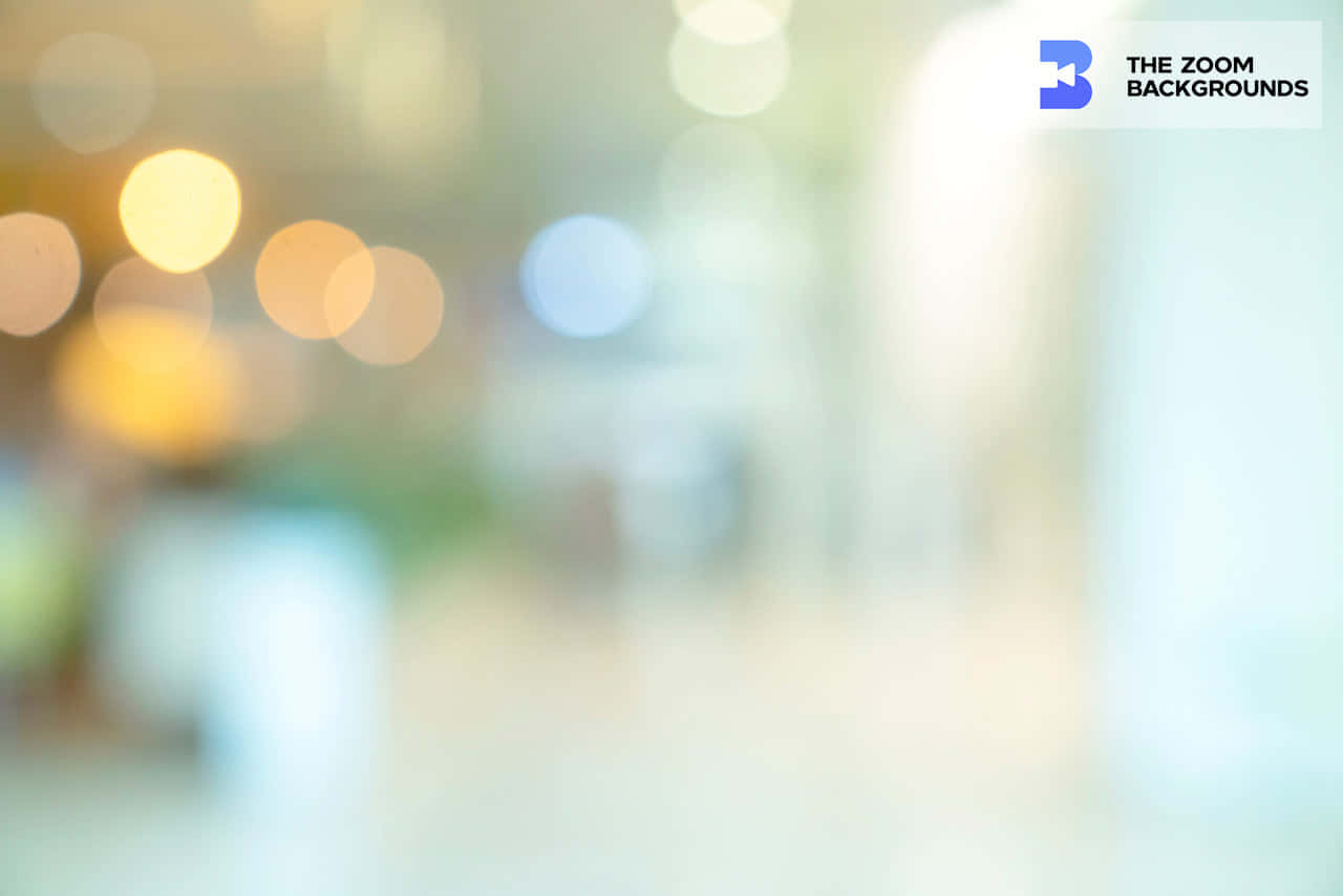 Zoom Blur 桌布 壁紙 — 柔和的散景燈光在模糊的室內環境中溫暖地發光，營造出夢幻的抽象氛圍。