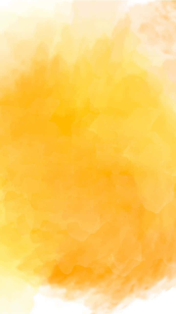 Yellow Painting 桌布 壁紙 — 柔和的水彩洗滌，暖黃色和橙色調融入白色邊緣。
