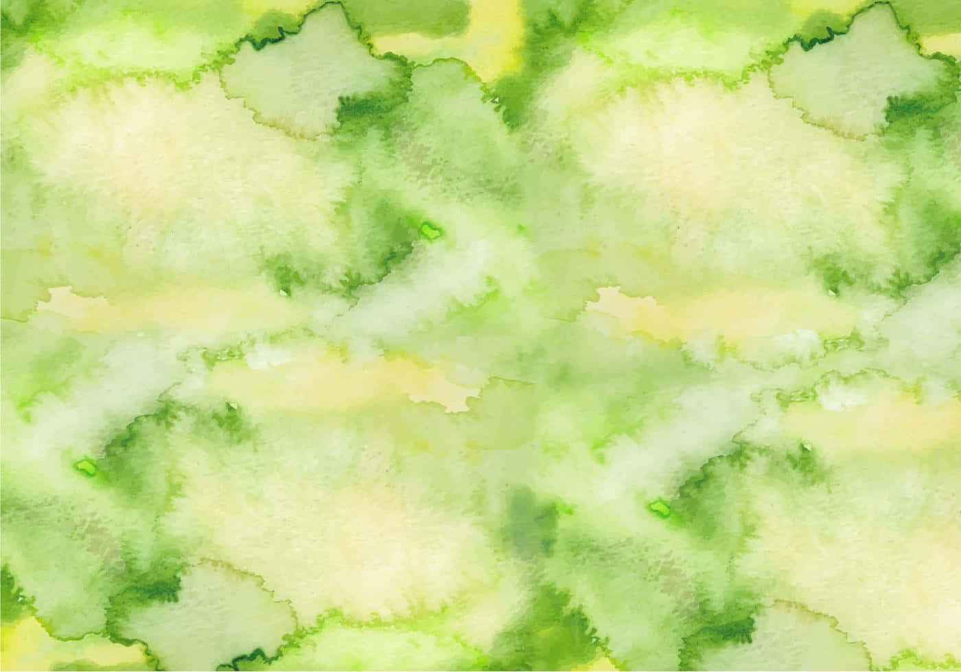 Watercolor Texture 桌布 壁紙 — 柔和的水彩洗滌，綠色和奶油色融合成有機抽象形狀，帶有溫和的紋理。