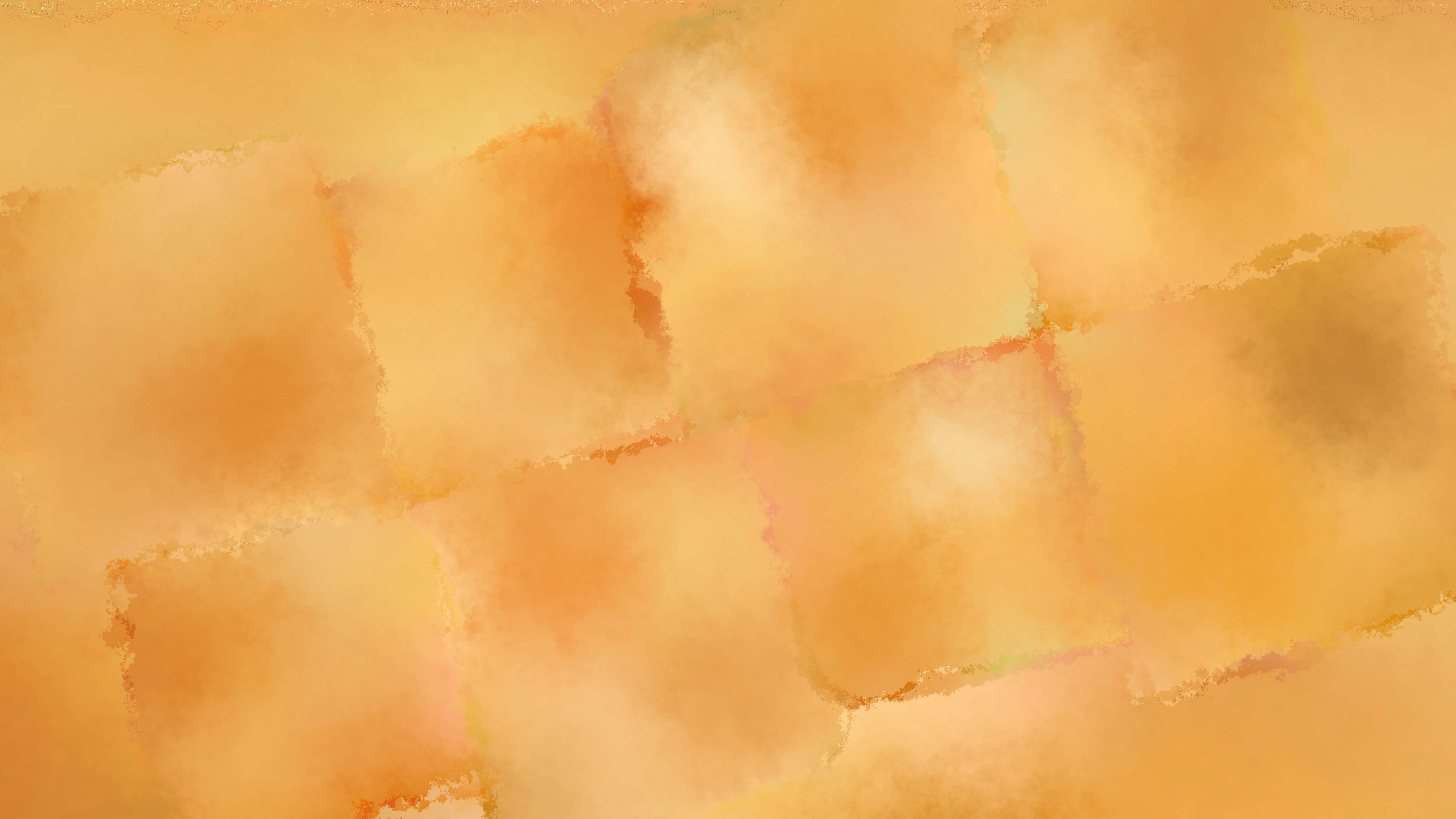 Light Orange 桌布 壁紙 — 柔和的水彩洗滌在溫暖的琥珀色和蜜桃色調中，形成重疊的半透明方形，邊緣輕柔暈染。