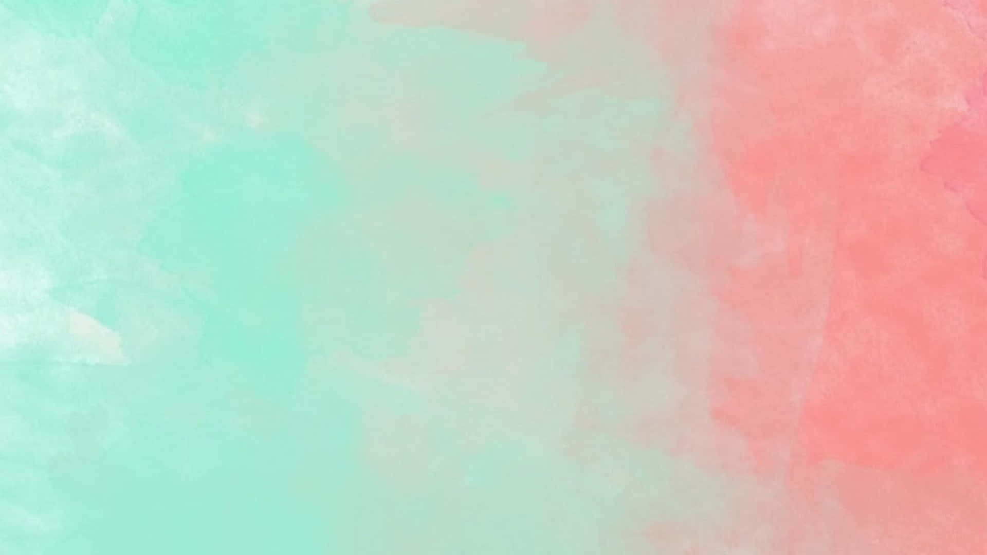 Rose Gold Desktop 桌布 壁紙 — 柔和的水彩洗滌將薄荷綠和珊瑚粉混合成夢幻般的抽象漸變。