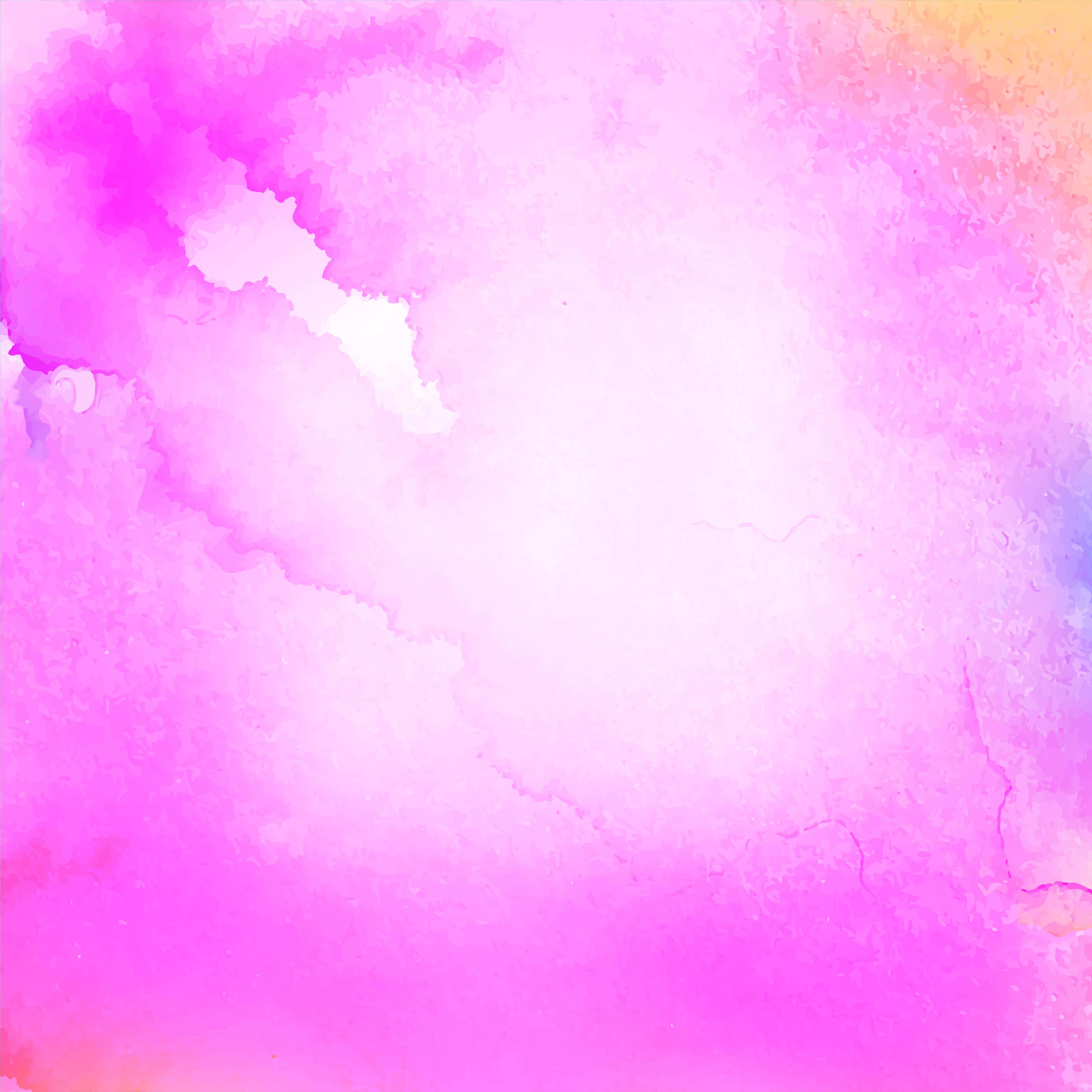 Pink Watercolor 桌布 壁紙 — 柔和的水彩洗滌將鮮豔的粉紅色和微妙的黃色融合在一起，形成帶有紋理筆觸的夢幻抽象背景。