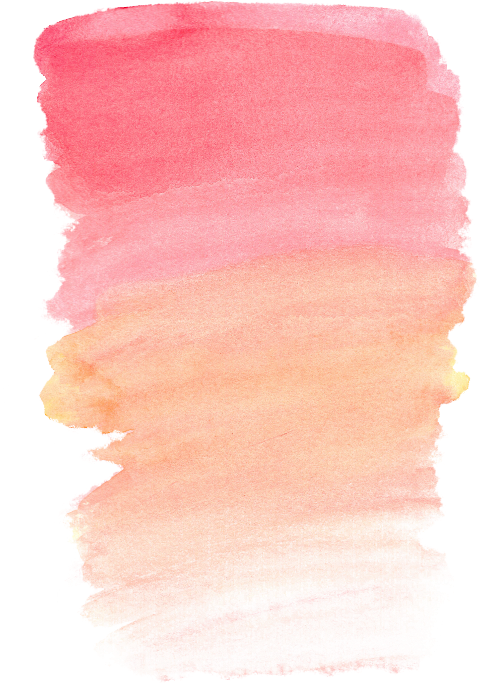 Watercolor 桌布 壁紙 — 柔和的水彩洗滌效果，粉桃色與珊瑚色在純黑背景上垂直交融。