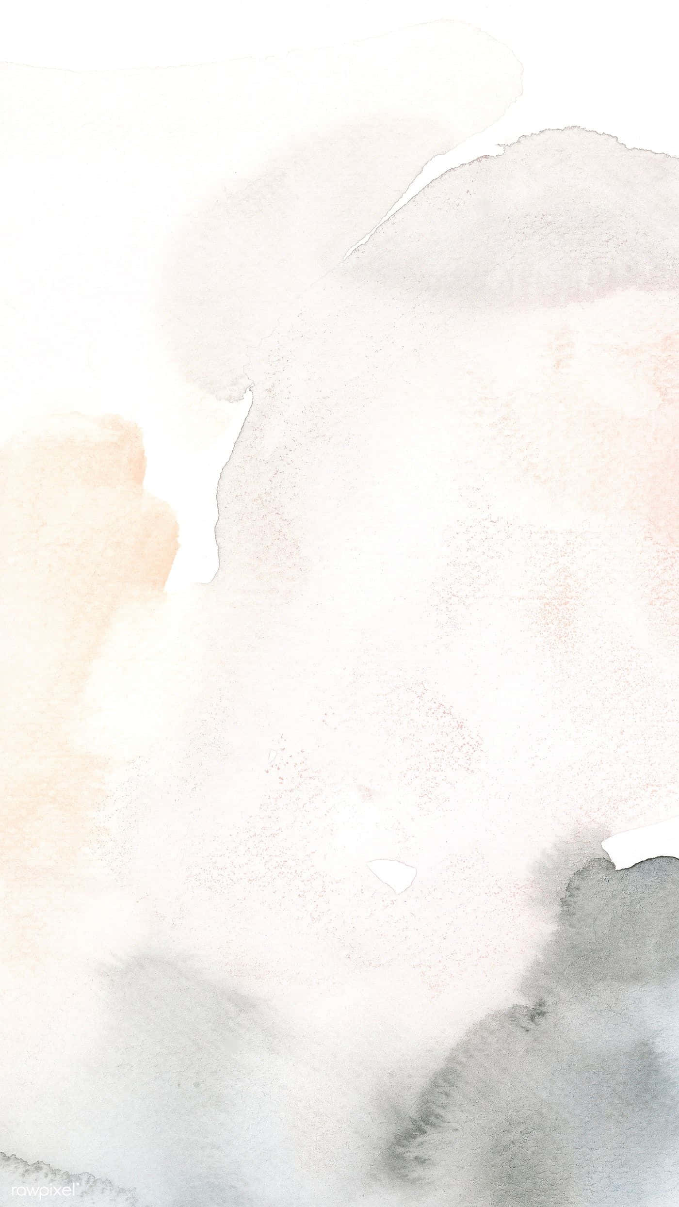 Watercolor 桌布 壁紙 — 柔和的水彩洗滌混合桃色、灰色和白色，形成抽象的有機圖案。