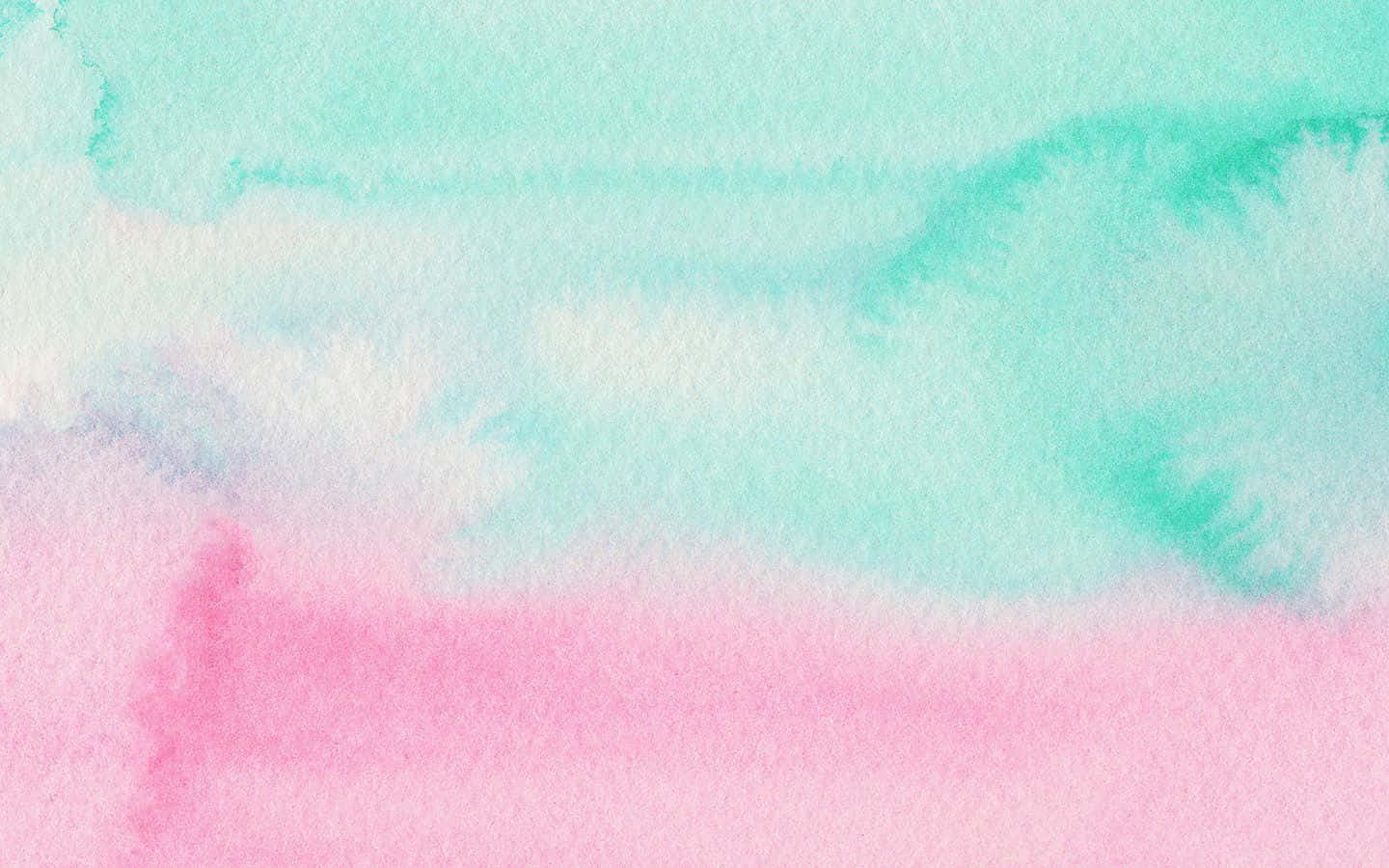 pastel 桌布 壁紙 — 柔和的水彩洗滌混合薄荷綠和粉紅色在紋理紙上，營造出夢幻的抽象背景。