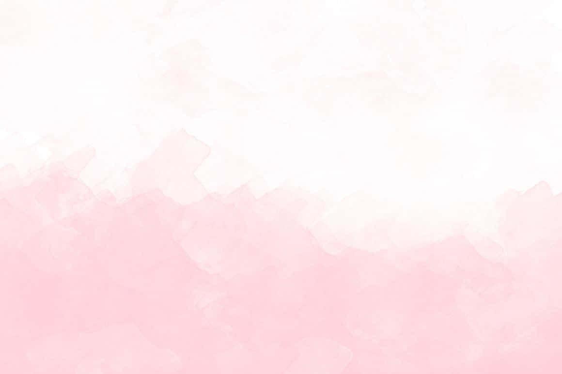 Pink Watercolor 桌布 壁紙 — 柔和的水彩漸變，以帶紋理的筆觸將白色融入溫柔的粉紅色。
