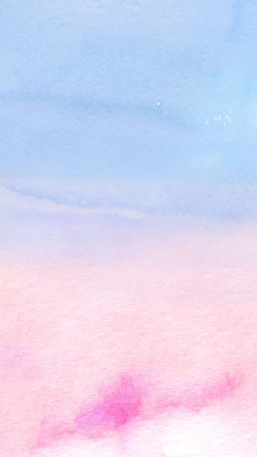 Pink Watercolor 桌布 壁紙 — 柔和的水彩漸變，從天空藍過渡到粉紅色，帶有細膩的紋理和溫柔的色彩洗滌。