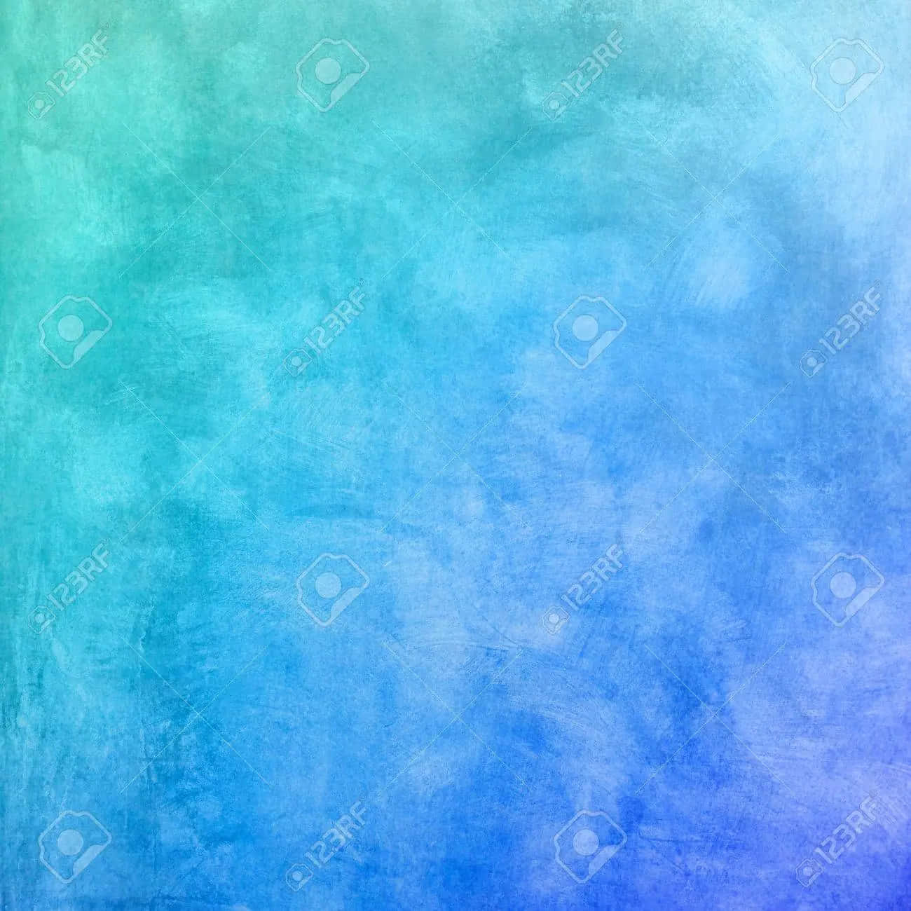 Teal Aesthetic 桌布 壁紙 — 柔和的水彩漸變，融合了藍綠色和藍色，帶有柔軟的筆觸和紋理紙張。