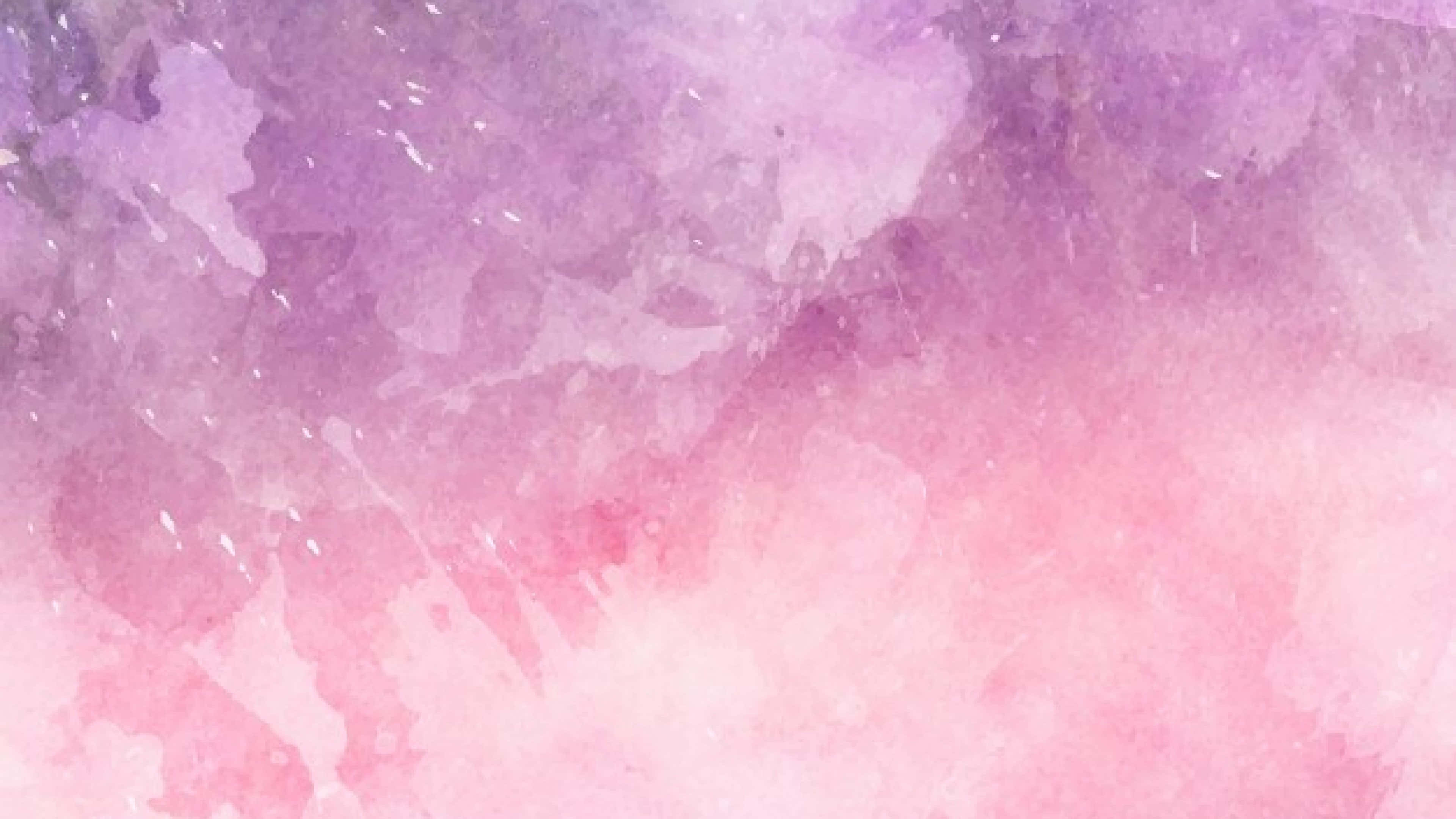 Pink Watercolor 桌布 壁紙 — 柔和的水彩漸變，融合薰衣草色與粉紅色，帶有細微的白色斑點和紋理筆觸。