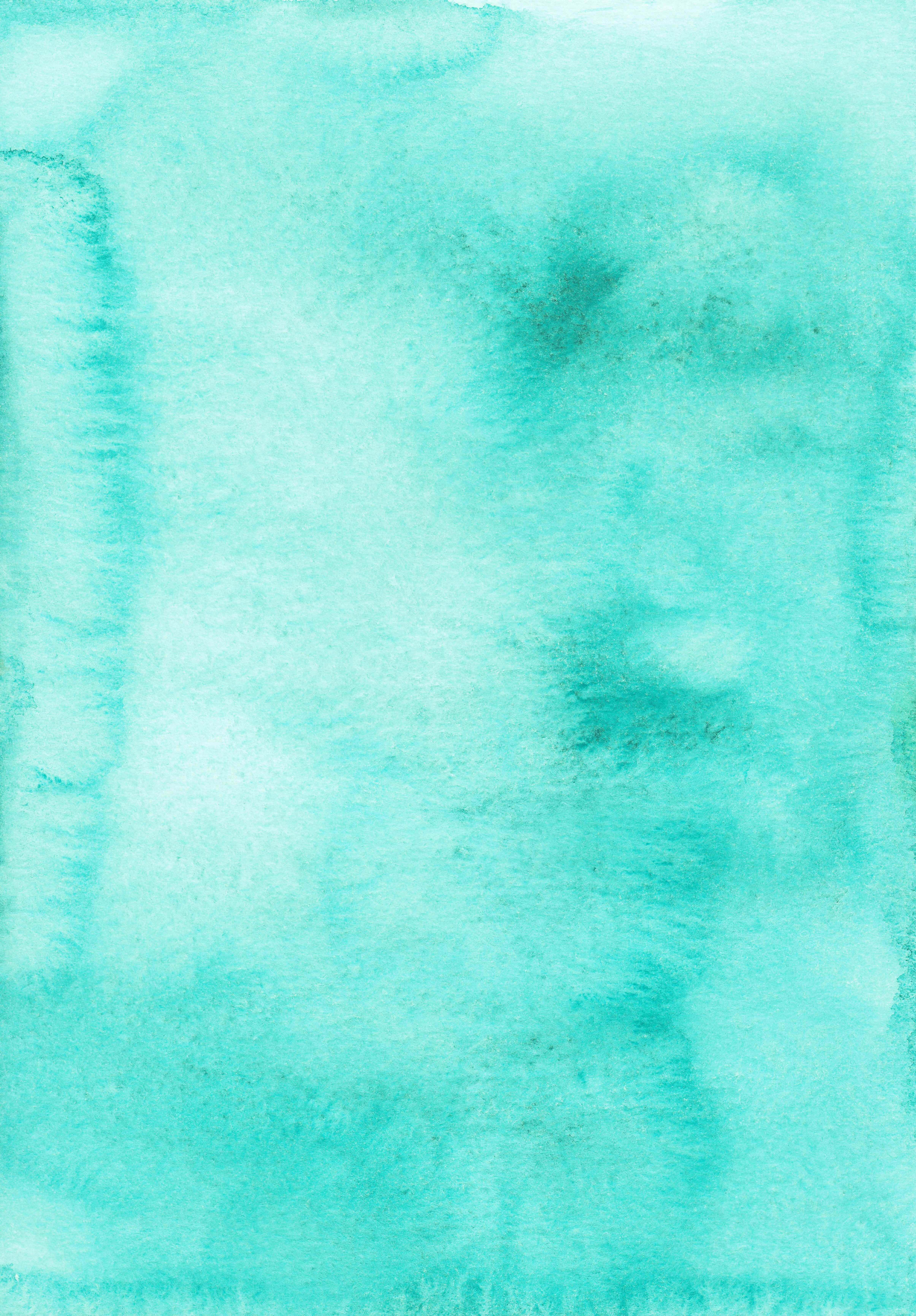Turquoise Green 桌布 壁紙 — 柔和的水藍色水彩洗滌，表面帶有細微紋理和溫和的漸變變化。