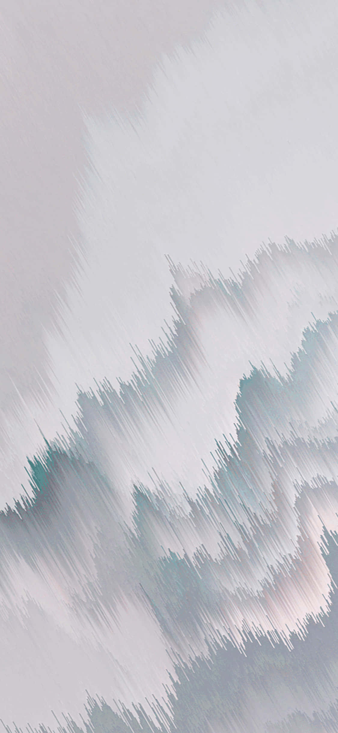 Light Gray iPhone 桌布 壁紙 — 柔和的灰色和藍綠色筆觸創作出寧靜紋理背景的抽象數位藝術品。