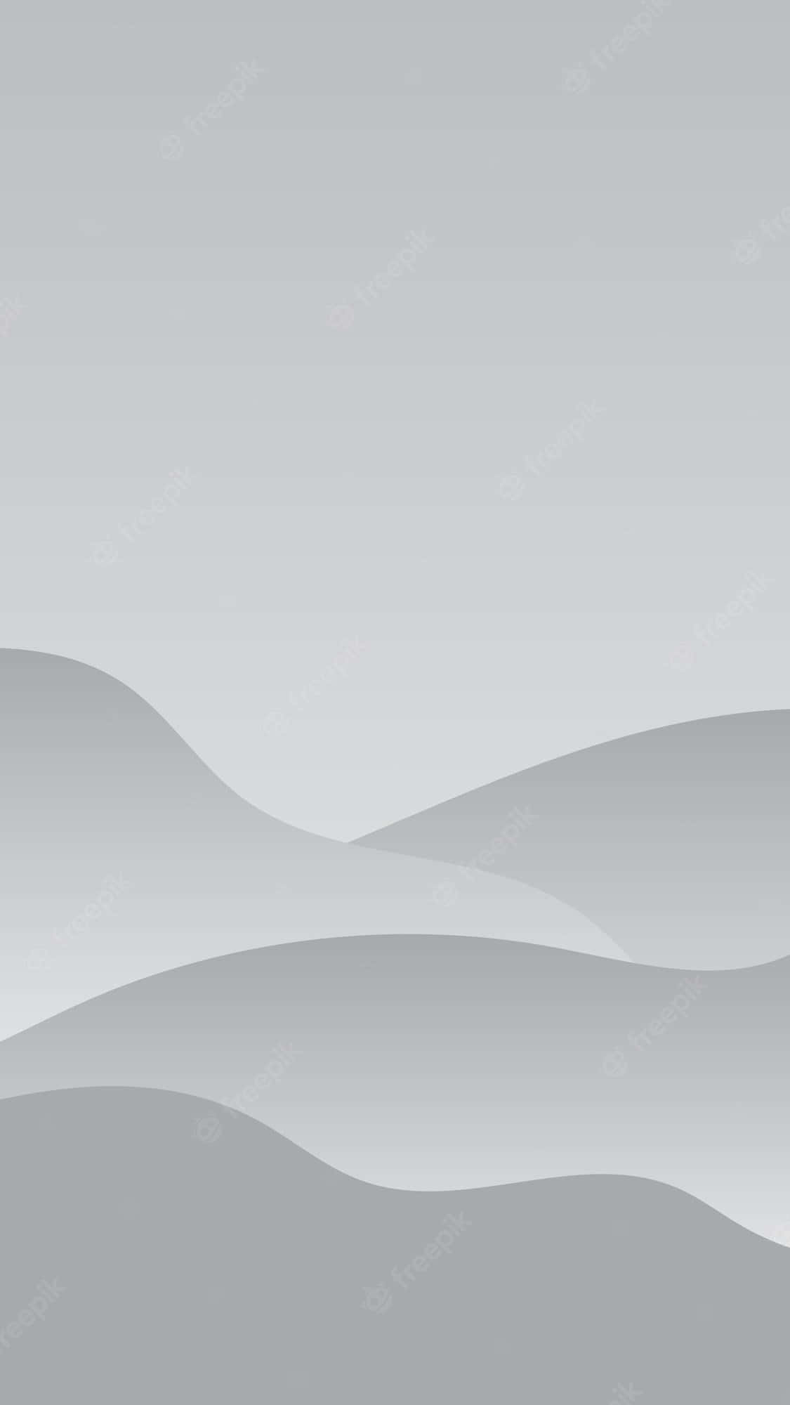 Light Gray iPhone 桌布 壁紙 — 柔和的灰色抽象波浪在極簡漸變背景上輕輕流動。