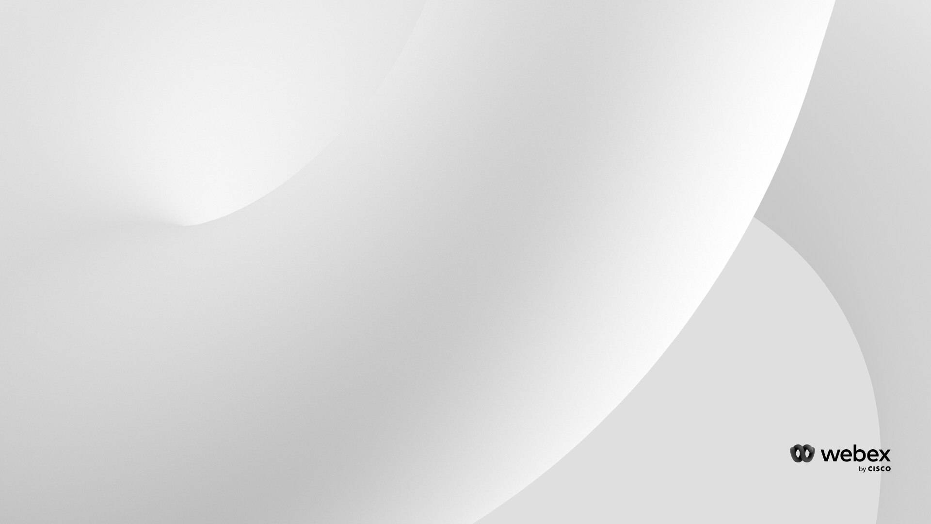 Webex 桌布 壁紙 — 柔和的白色和灰色抽象曲線流動，營造出帶有微妙光影漸變的極簡現代背景。