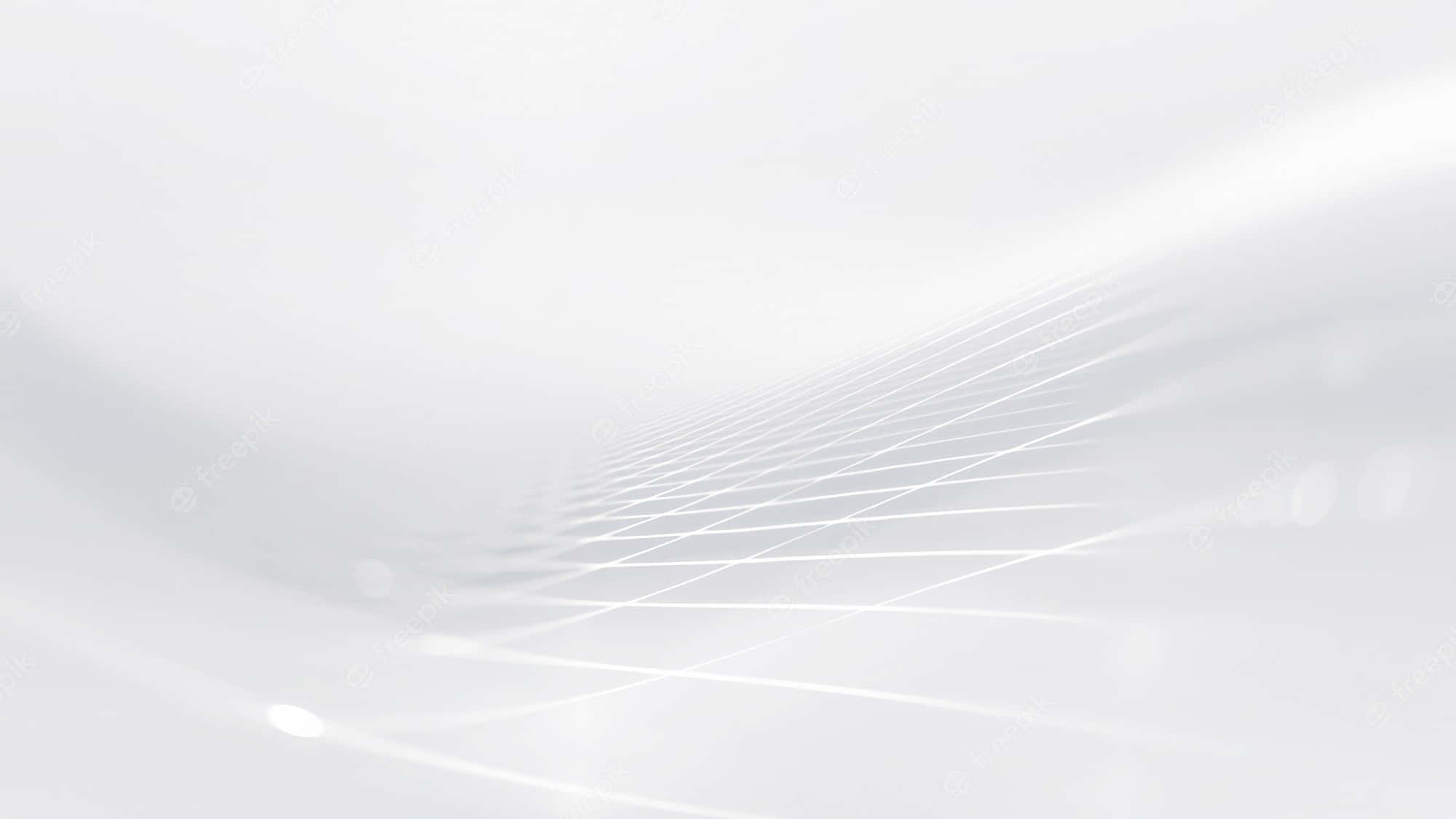 Simple White 桌布 壁紙 — 柔和的白色抽象背景，帶有流動的曲線和微妙的散景高光，營造出寧靜的極簡效果。