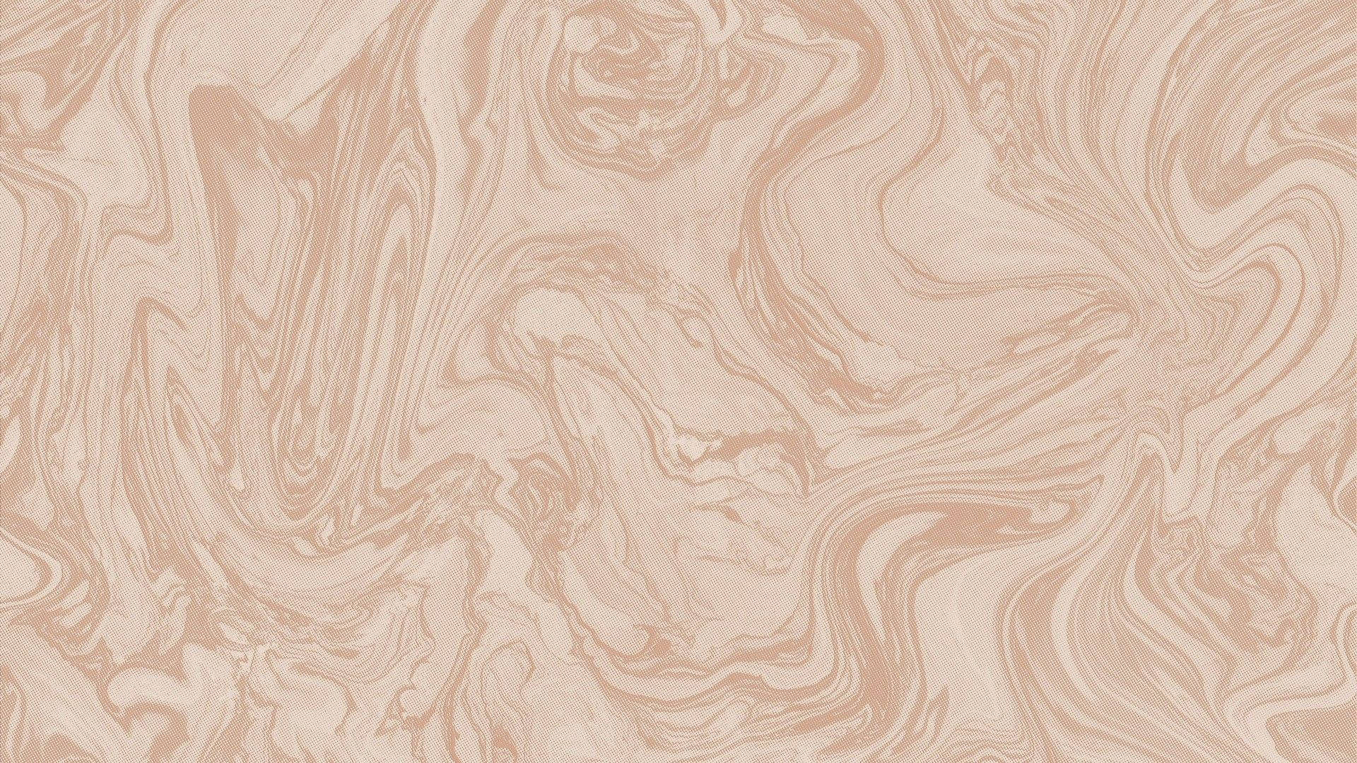 Marble Desktop 桌布 壁紙 — 柔和的米色和奶油色漩渦以流暢的抽象圖案流動，帶有細膩的紋理。