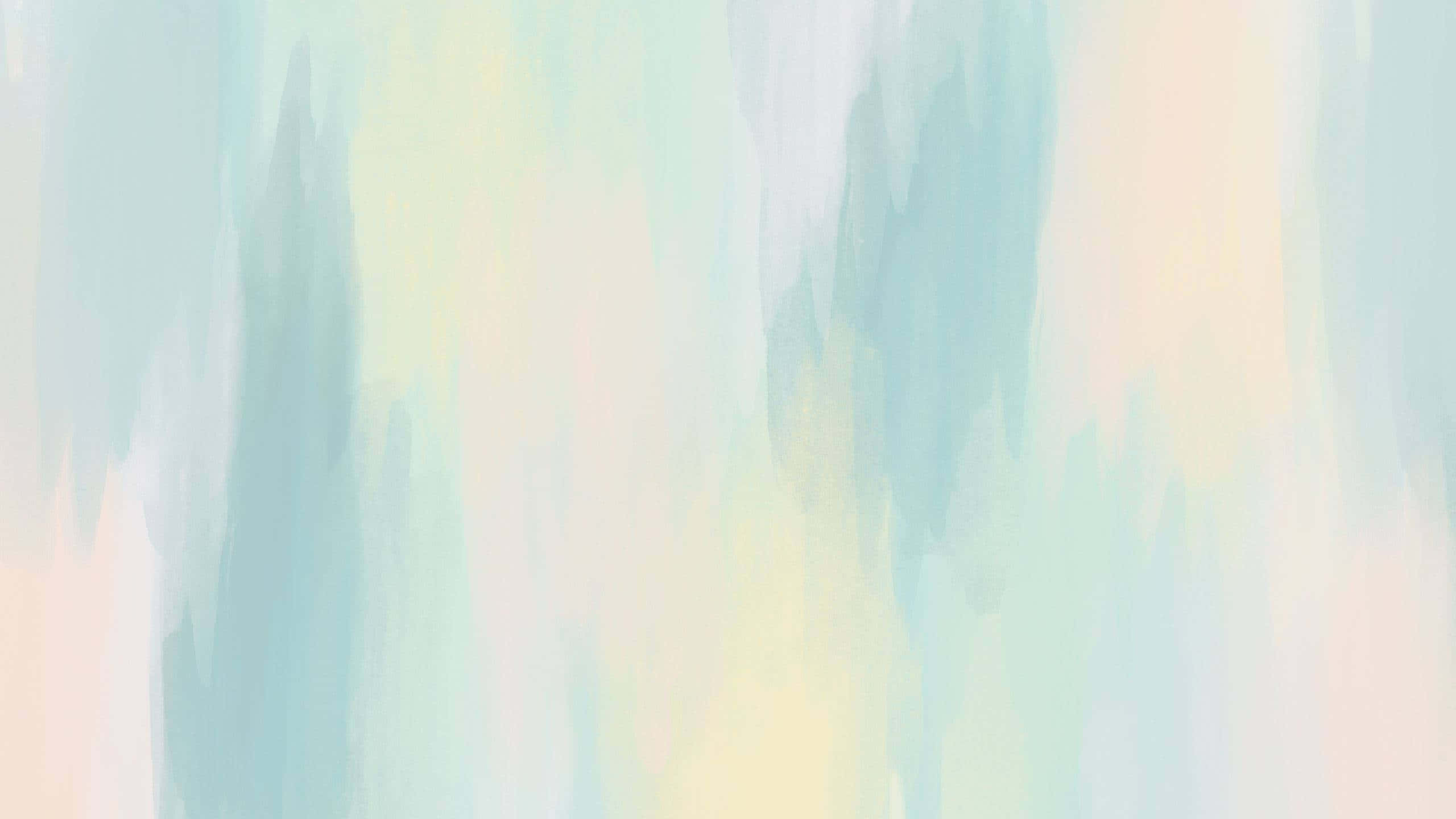 Pastel Watercolor 桌布 壁紙 — 柔和的粉彩水彩洗滌垂直混合，呈現薄荷、藍色、蜜桃和奶油的柔和漸變。