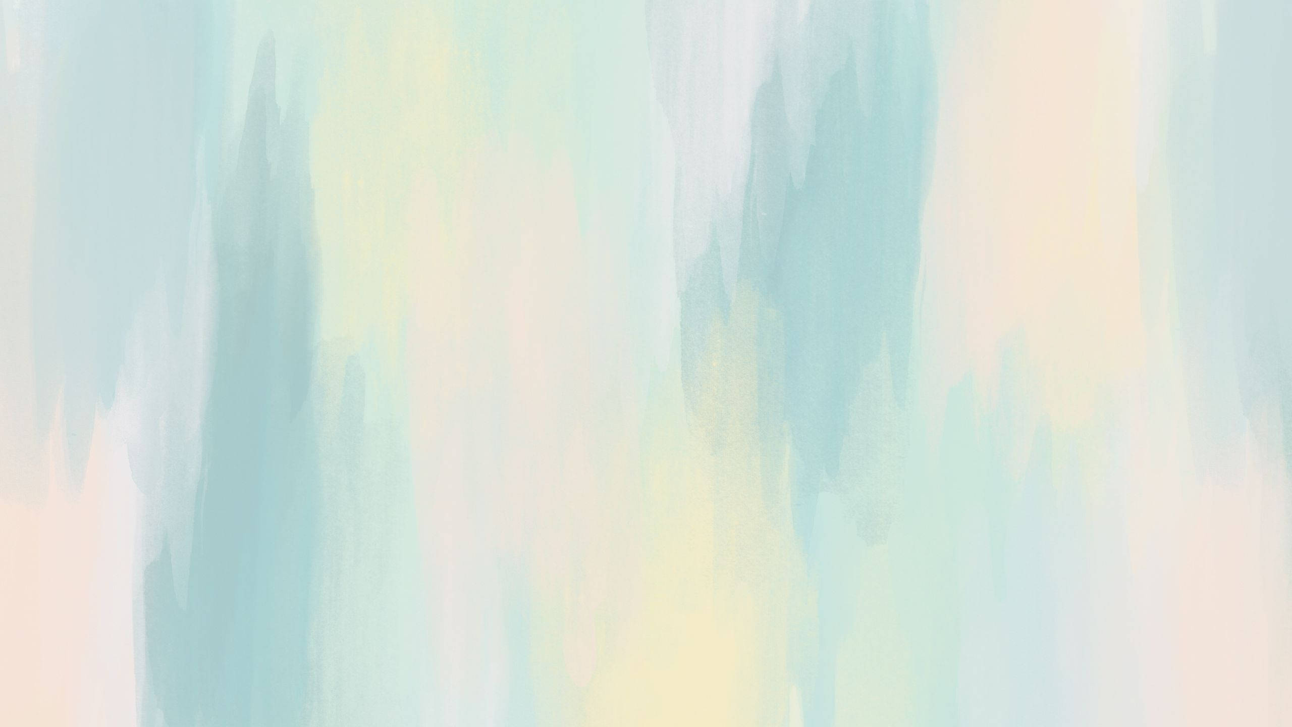 Watercolor 桌布 壁紙 — 柔和的粉彩水彩洗滌垂直混合，形成薄荷、藍色、蜜桃和奶油的柔和漸變。