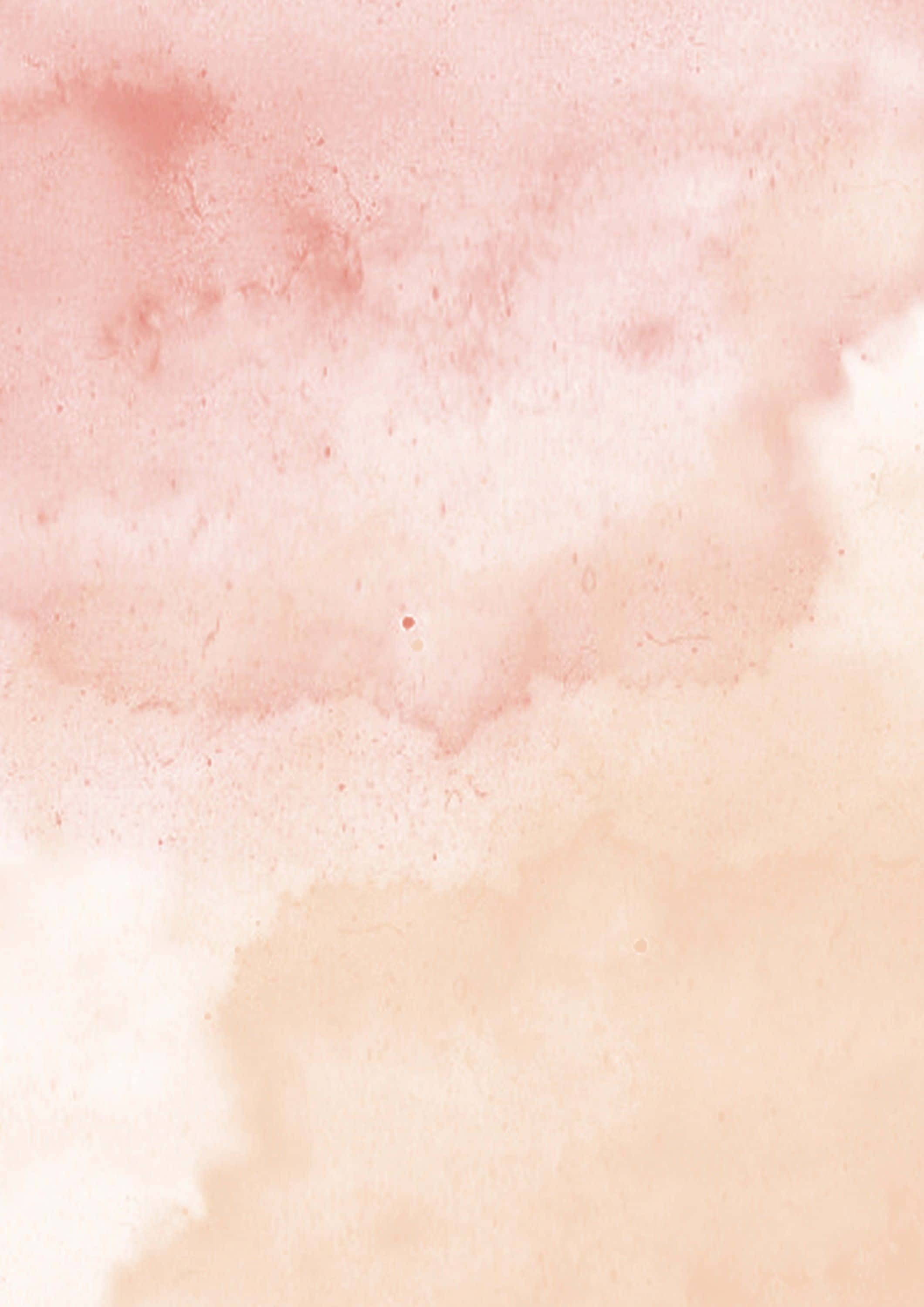 Peach Aesthetic 桌布 壁紙 — 柔和的粉紅水彩洗滌在紋理紙上與奶油色米色融合，營造出溫柔夢幻的抽象背景。