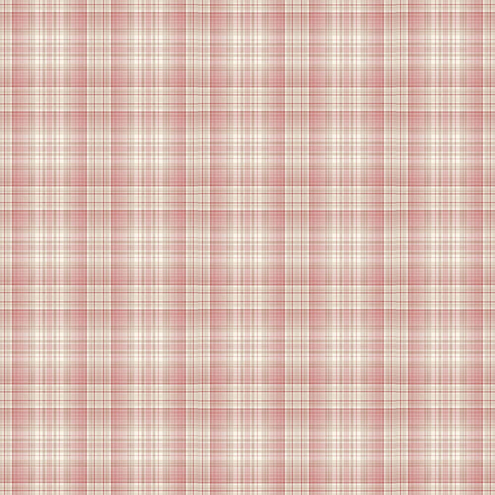 Checkered 桌布 壁紙 — 柔和的粉紅與奶油色格子圖案，布料紋理上帶有微妙的漸變陰影。