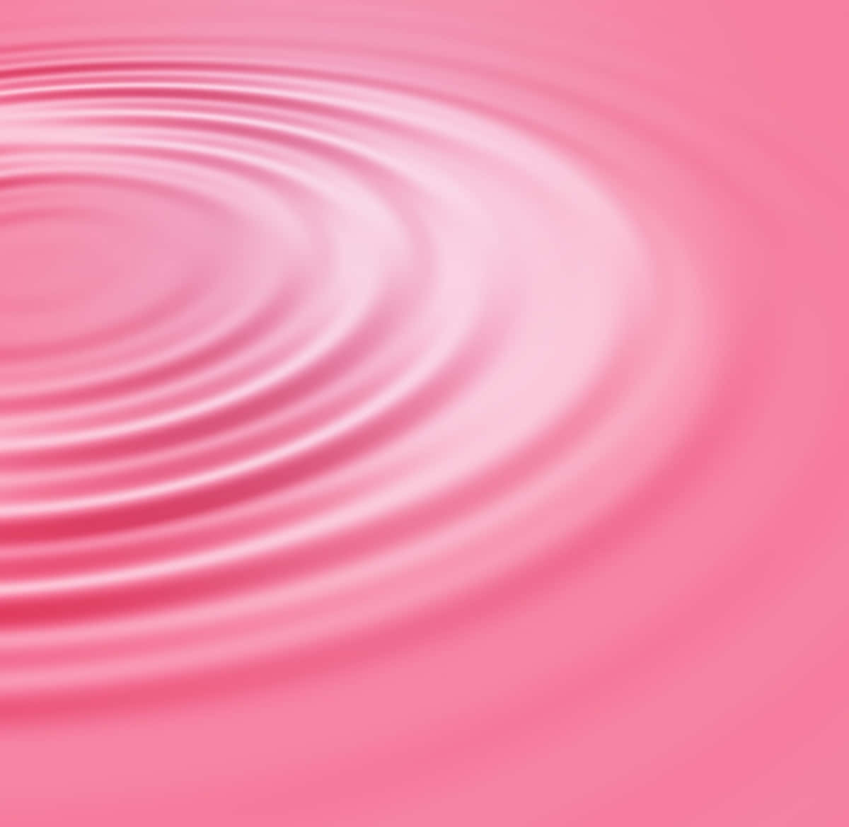 Pink Swirl 桌布 壁紙 — 柔和的粉紅色同心漣漪在光滑的液體表面擴散，形成平靜的抽象圖案。