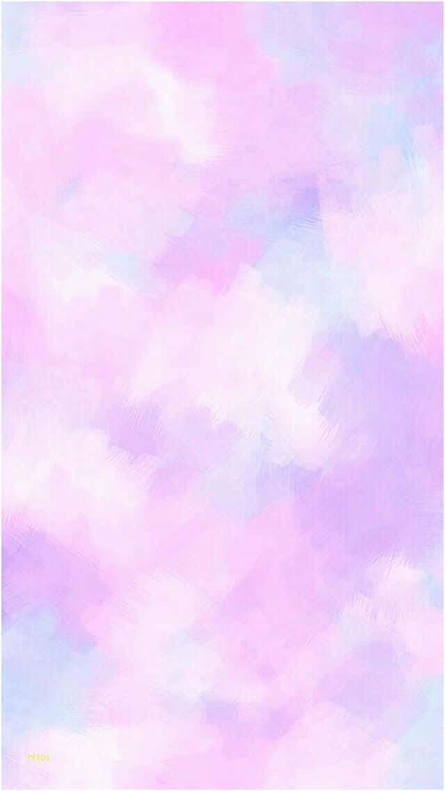 Lock Screen iPhone 桌布 壁紙 — 柔和的粉紅色和薰衣草色畫筆筆觸融合成夢幻的抽象水彩洗滌效果。