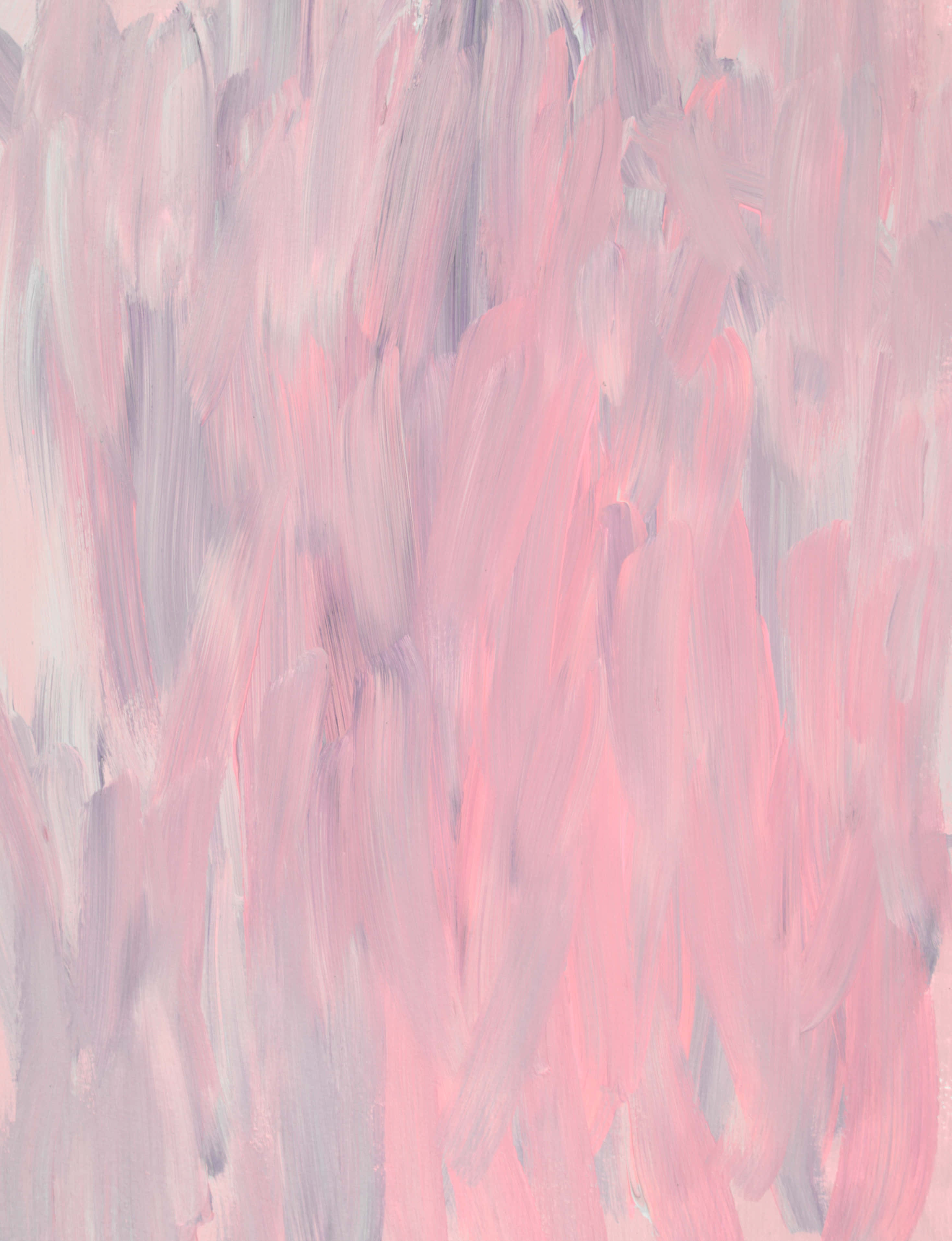 Brush Stroke 桌布 壁紙 — 柔和的粉紅色和薰衣草色筆觸創造出夢幻的抽象紋理，顏色融合得很溫柔。