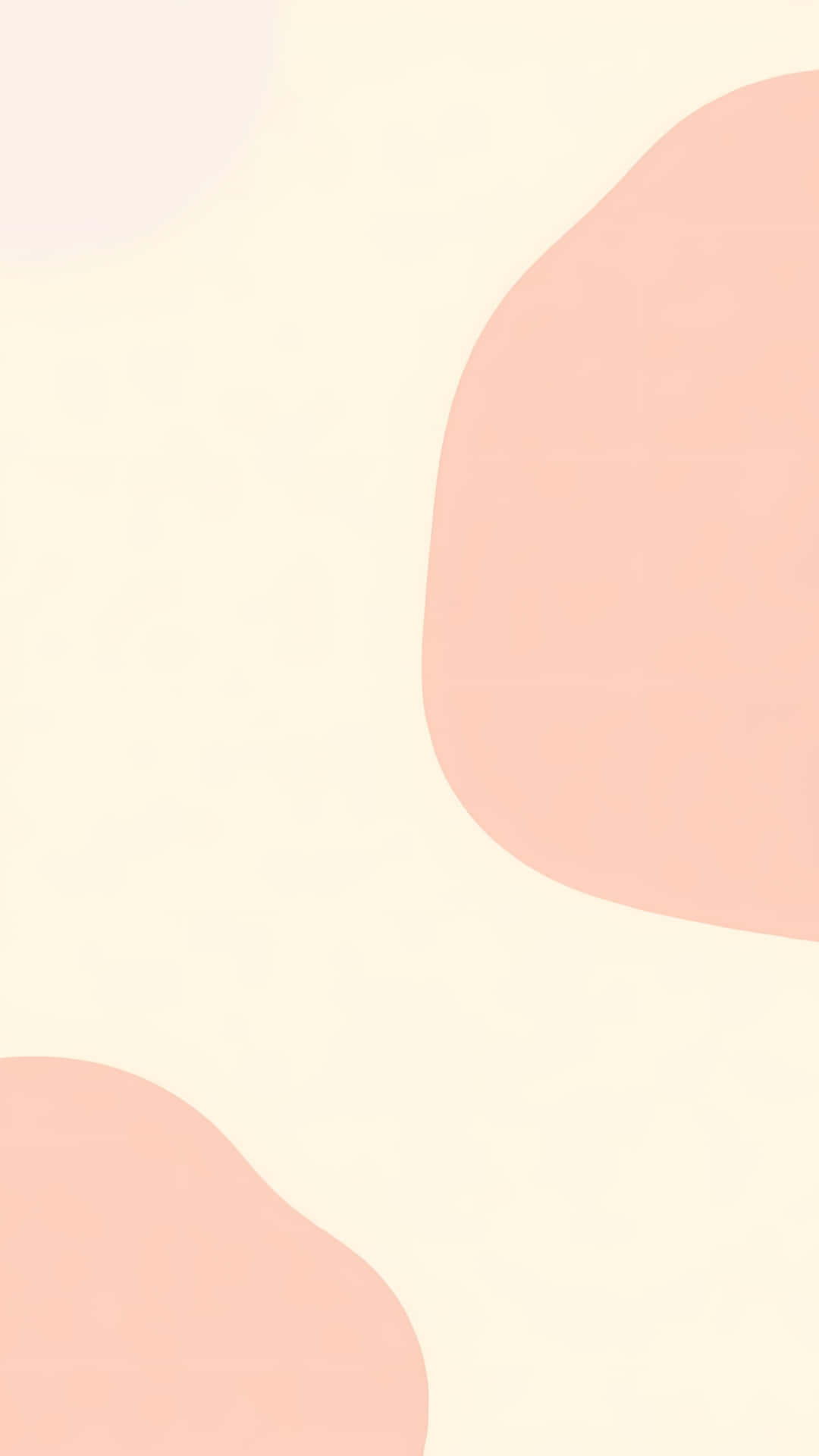 Soft Pastel Abstract Aesthetic Background 壁紙 — 柔和的粉紅色有機形狀漂浮在奶油色米白色背景上，形成極簡抽象構圖。