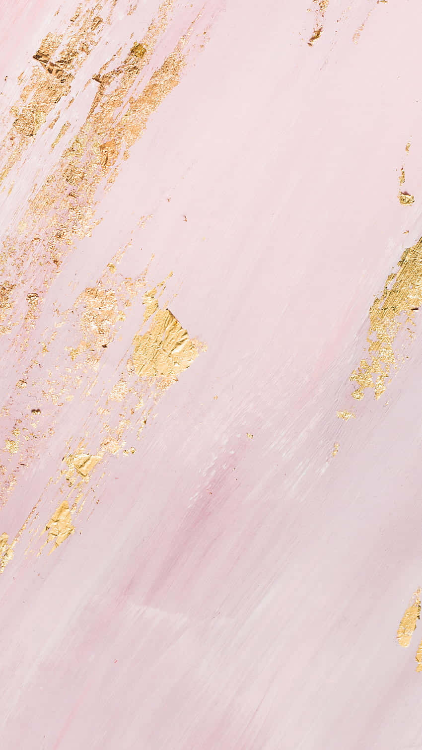 Light Pink And Gold 桌布 壁紙 — 柔和的粉紅色水彩洗滌，帶有閃閃發光的金箔碎片，呈對角線運動。