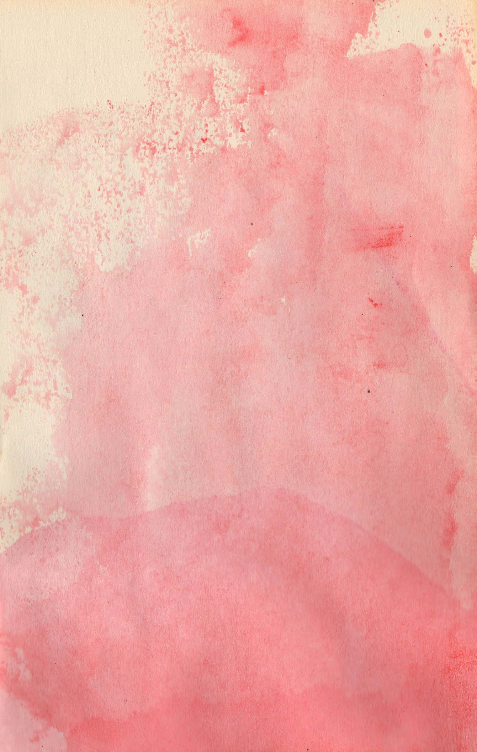 Watercolor Texture 桌布 壁紙 — 柔和的粉紅色水彩洗滌在紙上融合成奶油白色，帶有紋理飛濺和微妙的漸變。
