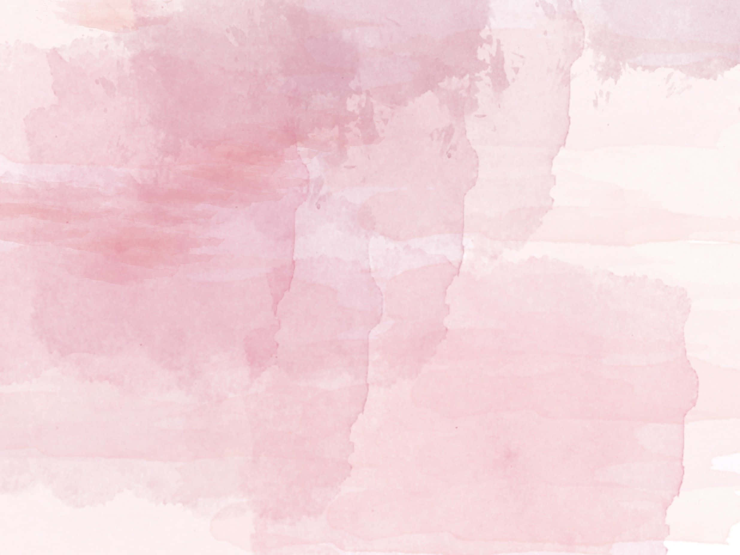 Pink Watercolor 桌布 壁紙 — 柔和的粉紅色水彩洗滌與奶油白色融合，營造出夢幻般的抽象背景。