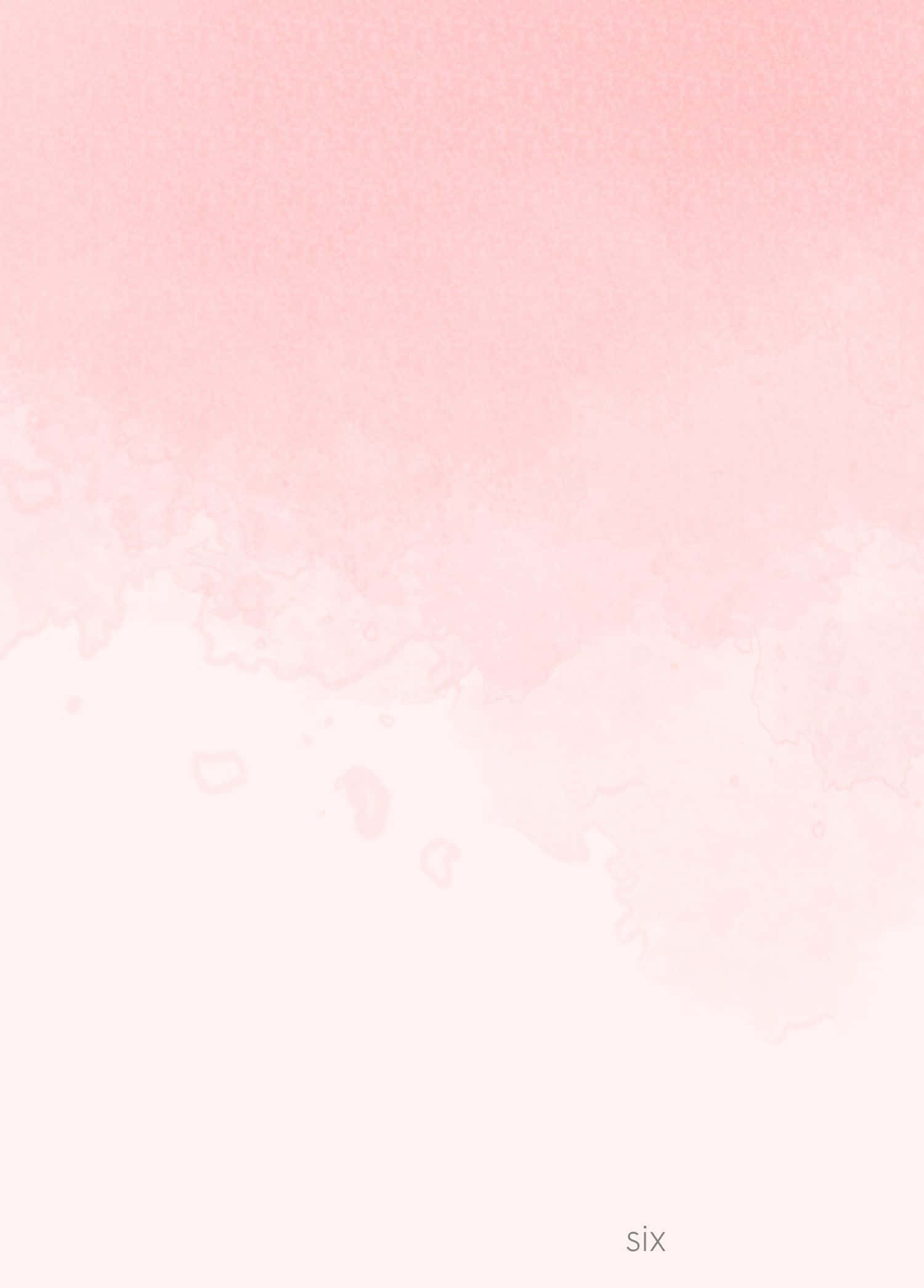 Pink Watercolor 桌布 壁紙 — 柔和的粉紅色水彩洗滌融入白色，帶有細微紋理和底部附近淡淡的墨水狀痕跡。