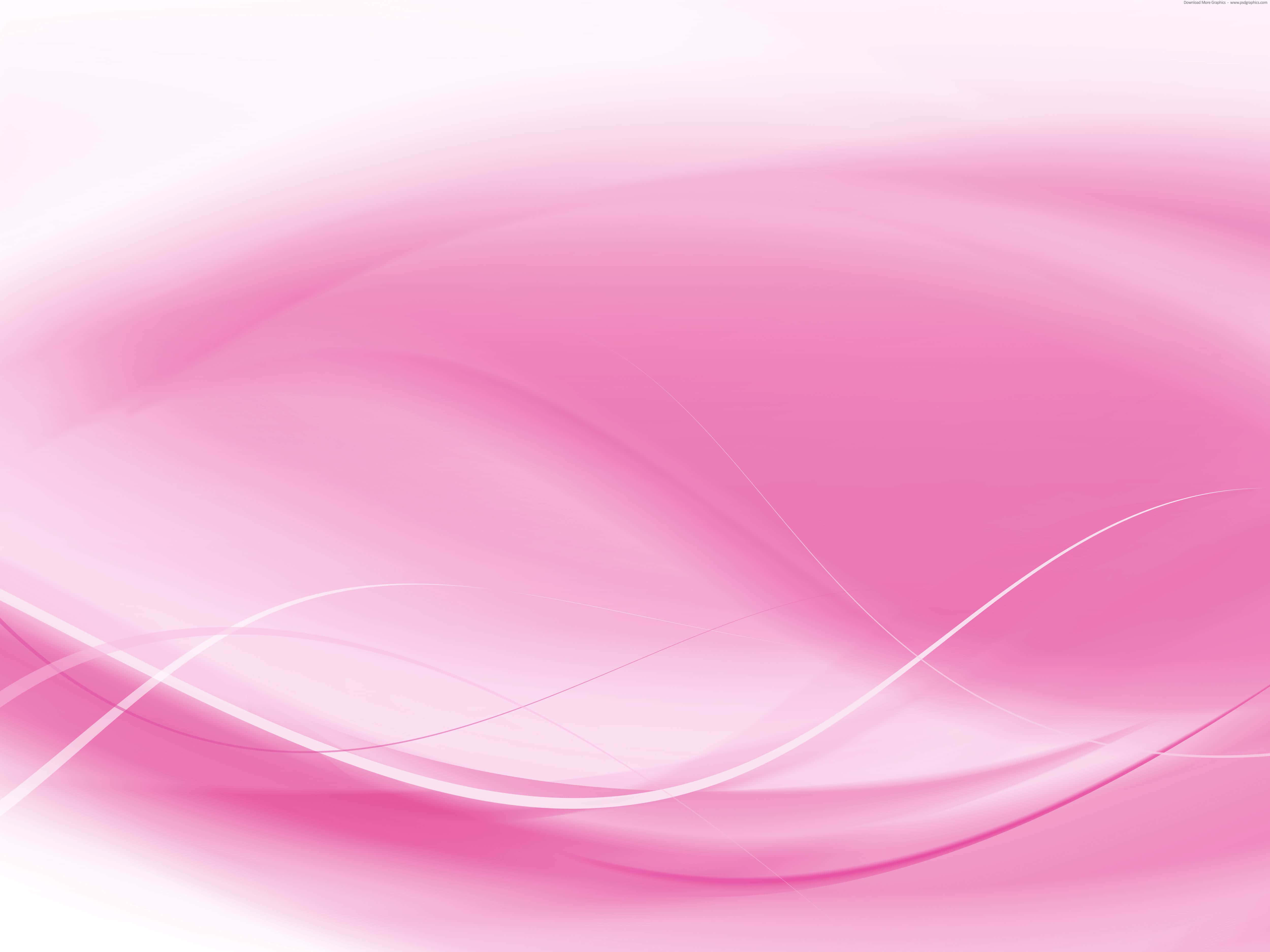 Simple Pink 桌布 壁紙 — 柔和的粉紅色漸層在明亮的白色背景上以柔和的曲線流動，帶有精緻的白色線條。