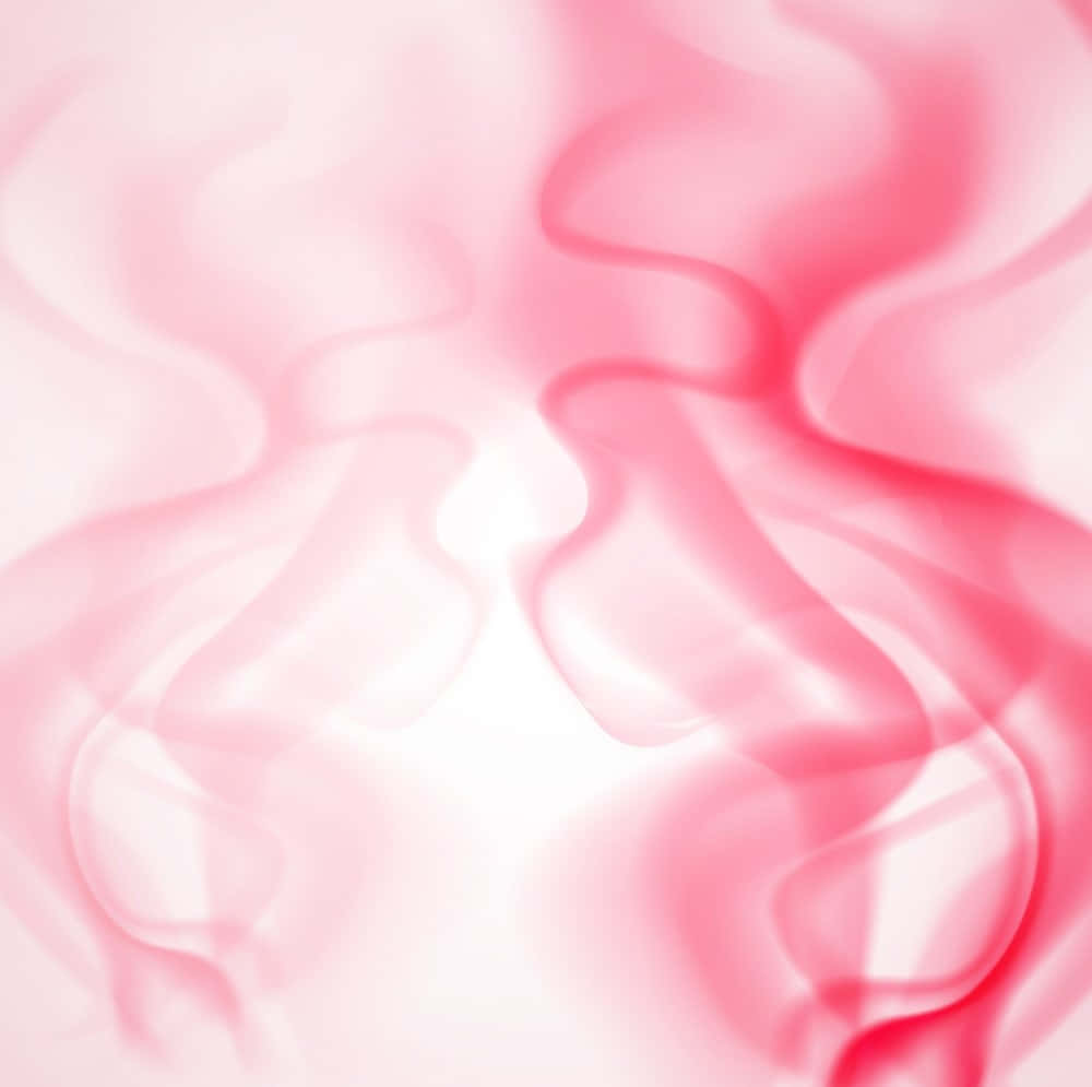 Red Smoke Effect 桌布 壁紙 — 柔和的粉紅色煙霧在淡色背景上輕輕旋轉，營造出夢幻般的抽象動感。