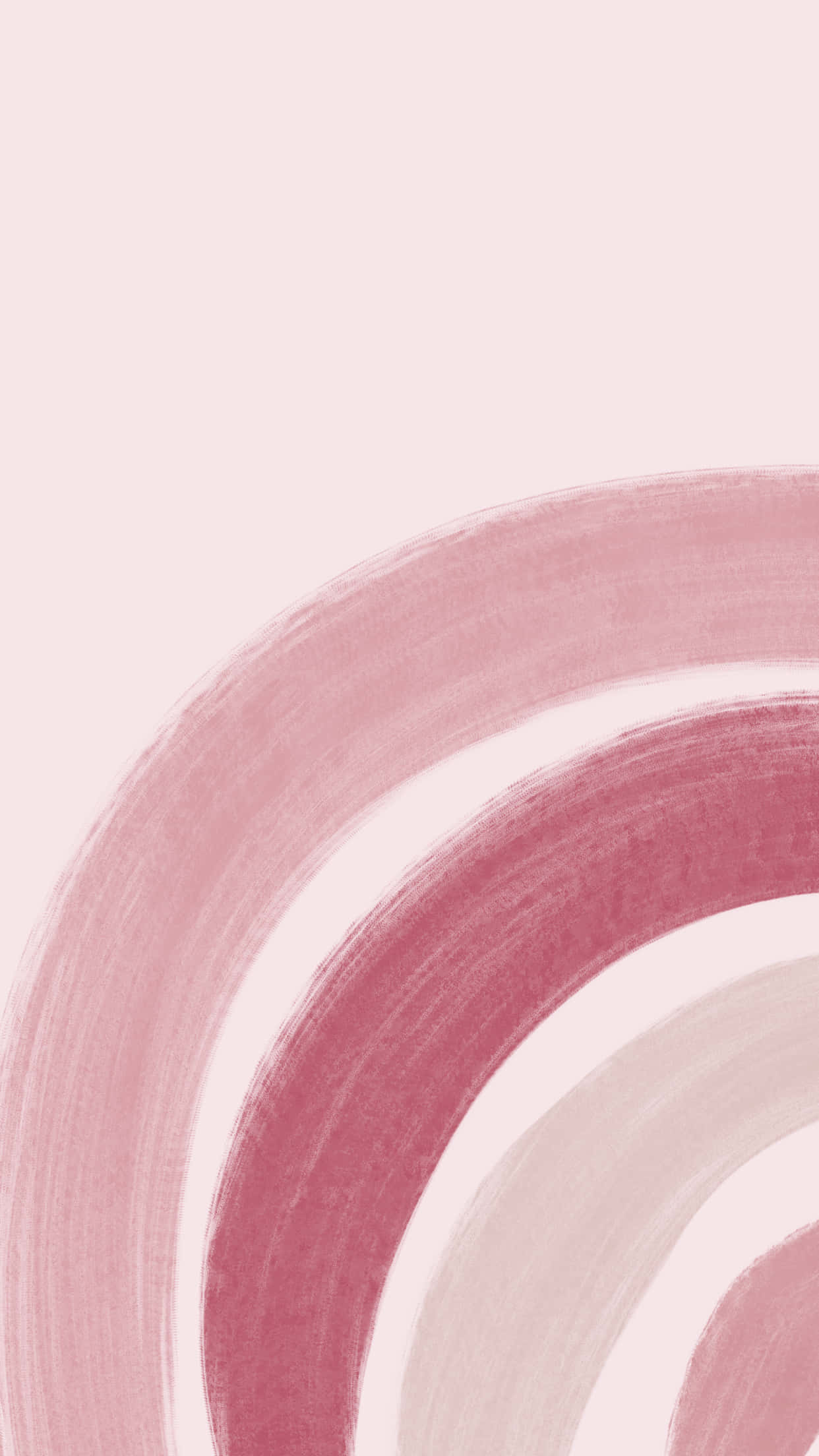 Mauve 桌布 壁紙 — 柔和的粉紅色筆觸弧線在淺色背景上輕輕彎曲，構成極簡抽象構圖。